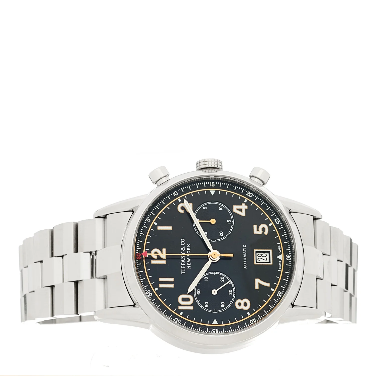 Stainless Steel 42mm CT60 Chronograph Automatic Watch Black - Image 2