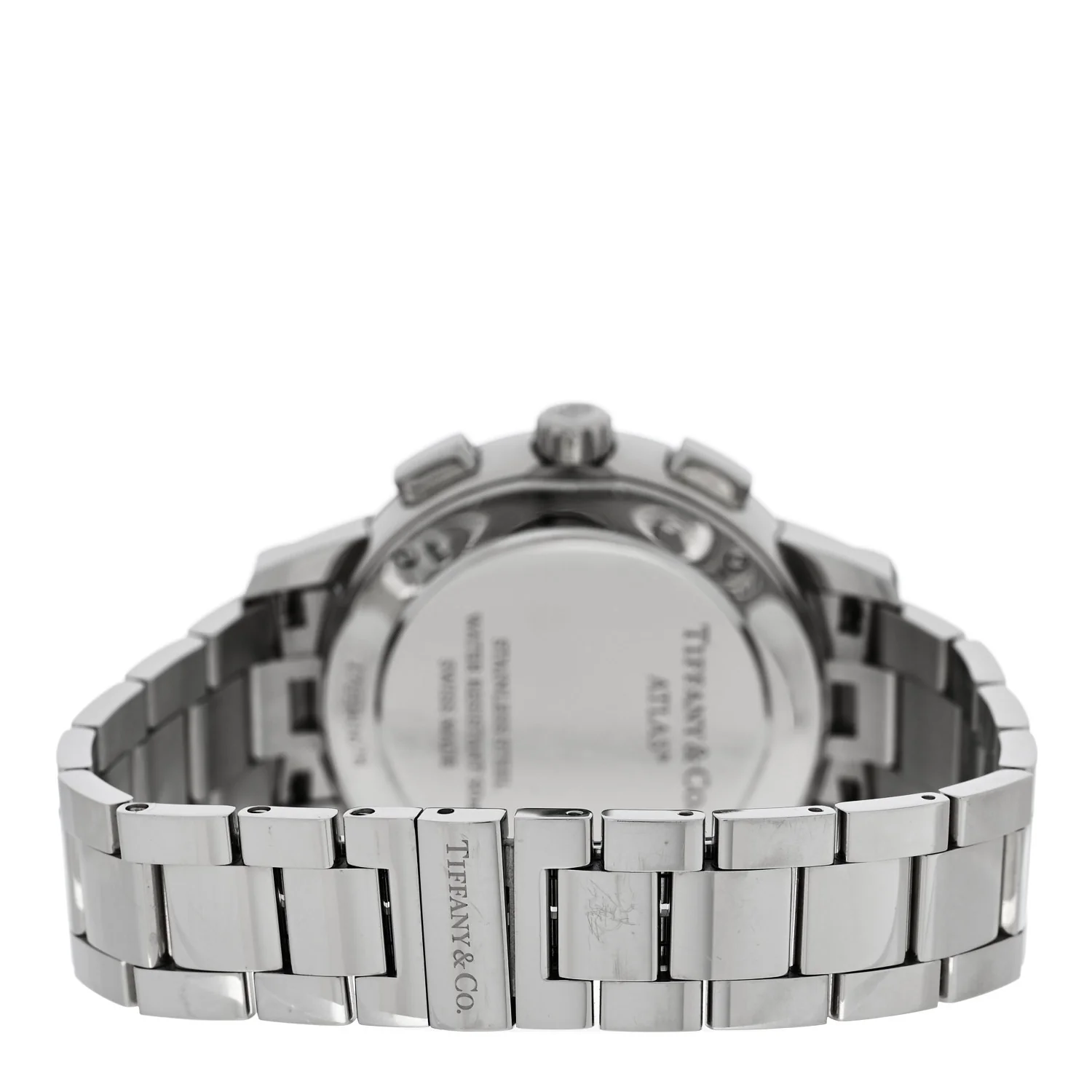 Stainless Steel Diamond Bezel 36mm Atlas Dome Chronograph Quartz Watch - Image 3