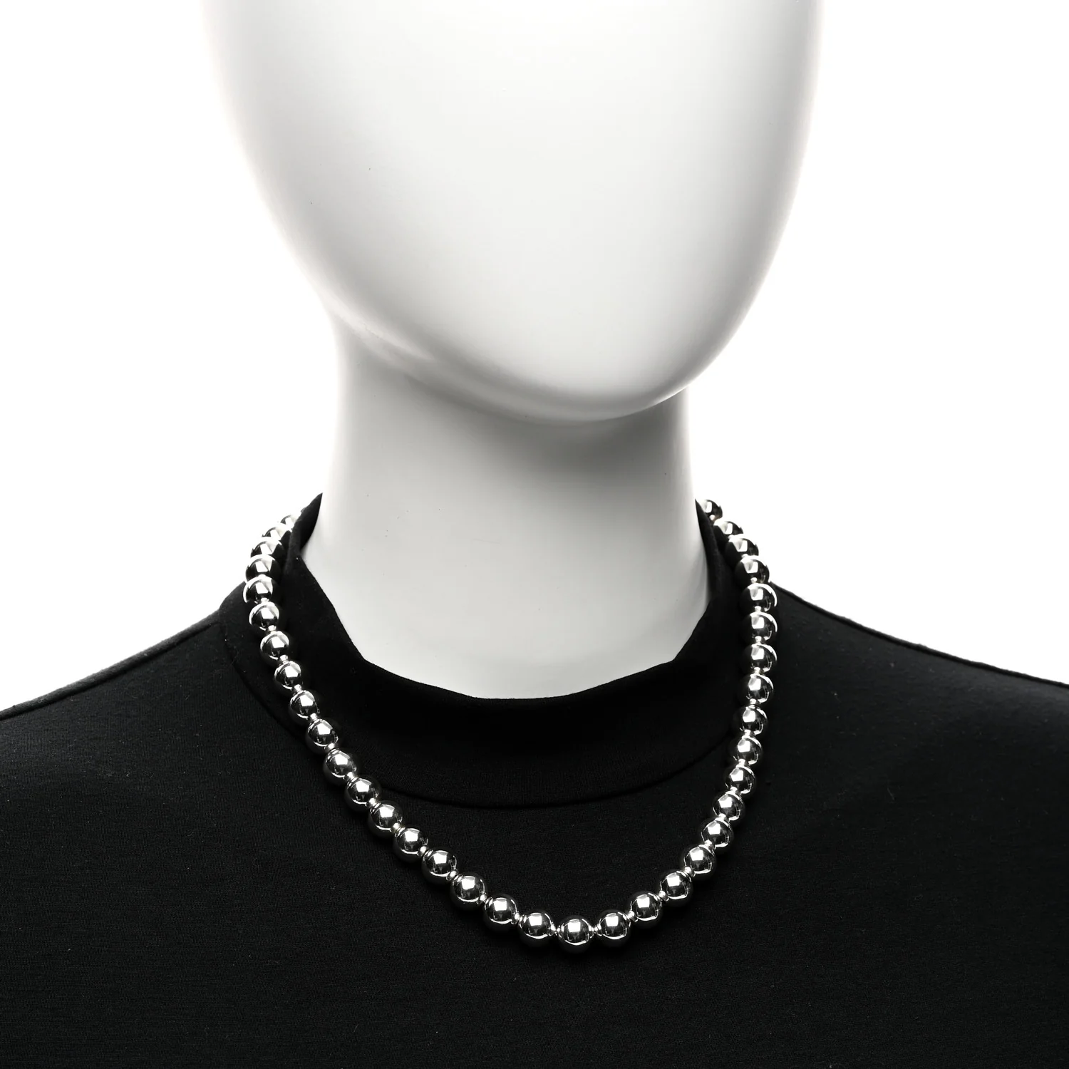 Sterling Silver 10mm Hardwear Ball Necklace - Image 2