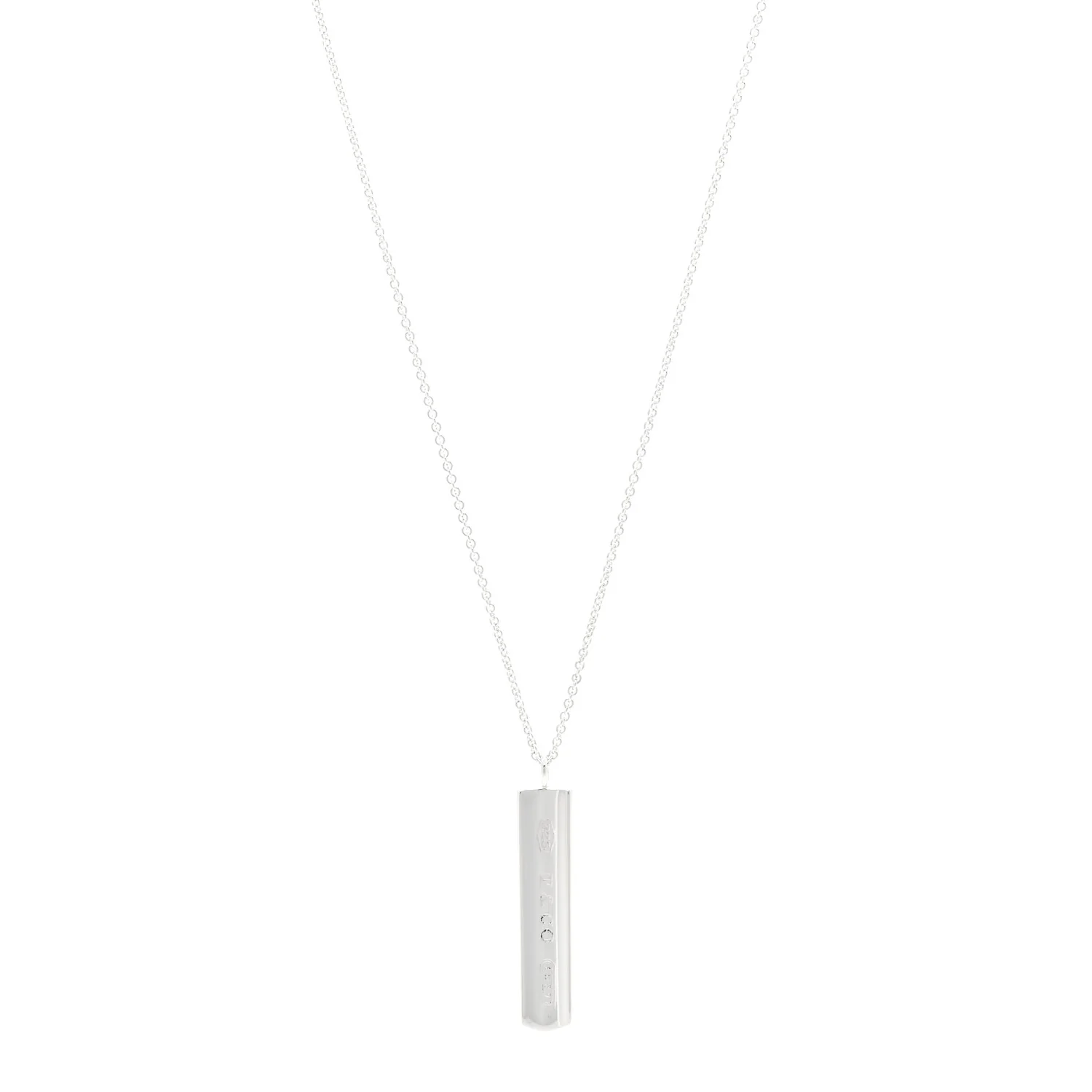 Sterling Silver 1837 Bar Pendant Necklace