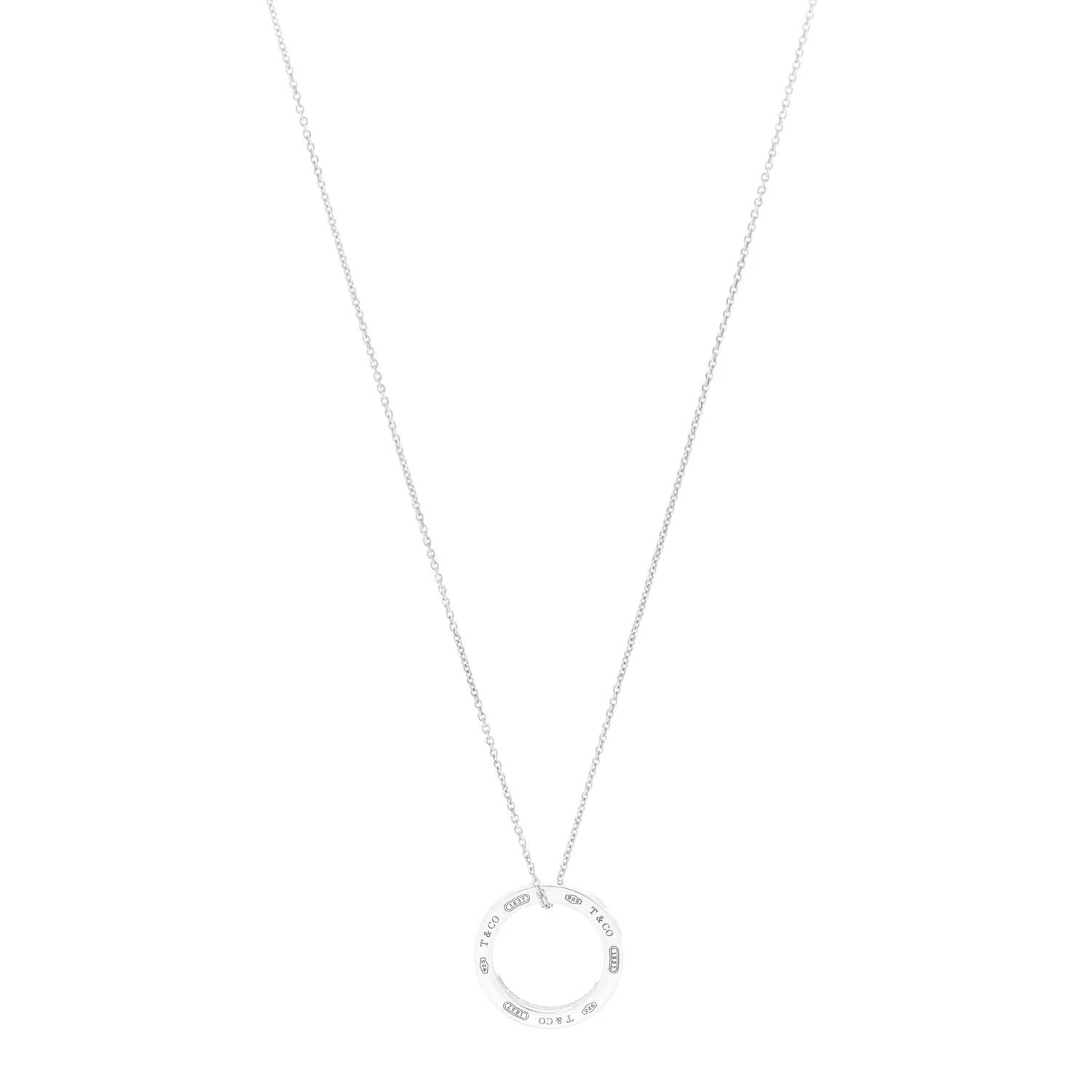 Sterling Silver 1837 Circle Pendant Necklace