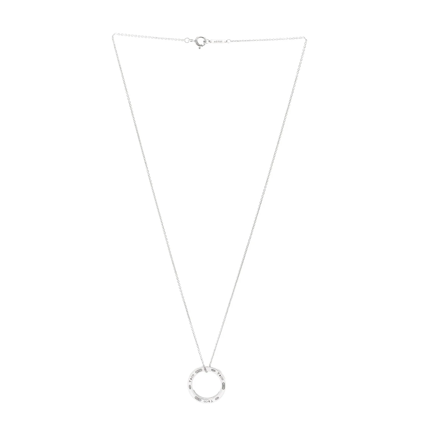 Sterling Silver 1837 Circle Pendant Necklace - Image 3