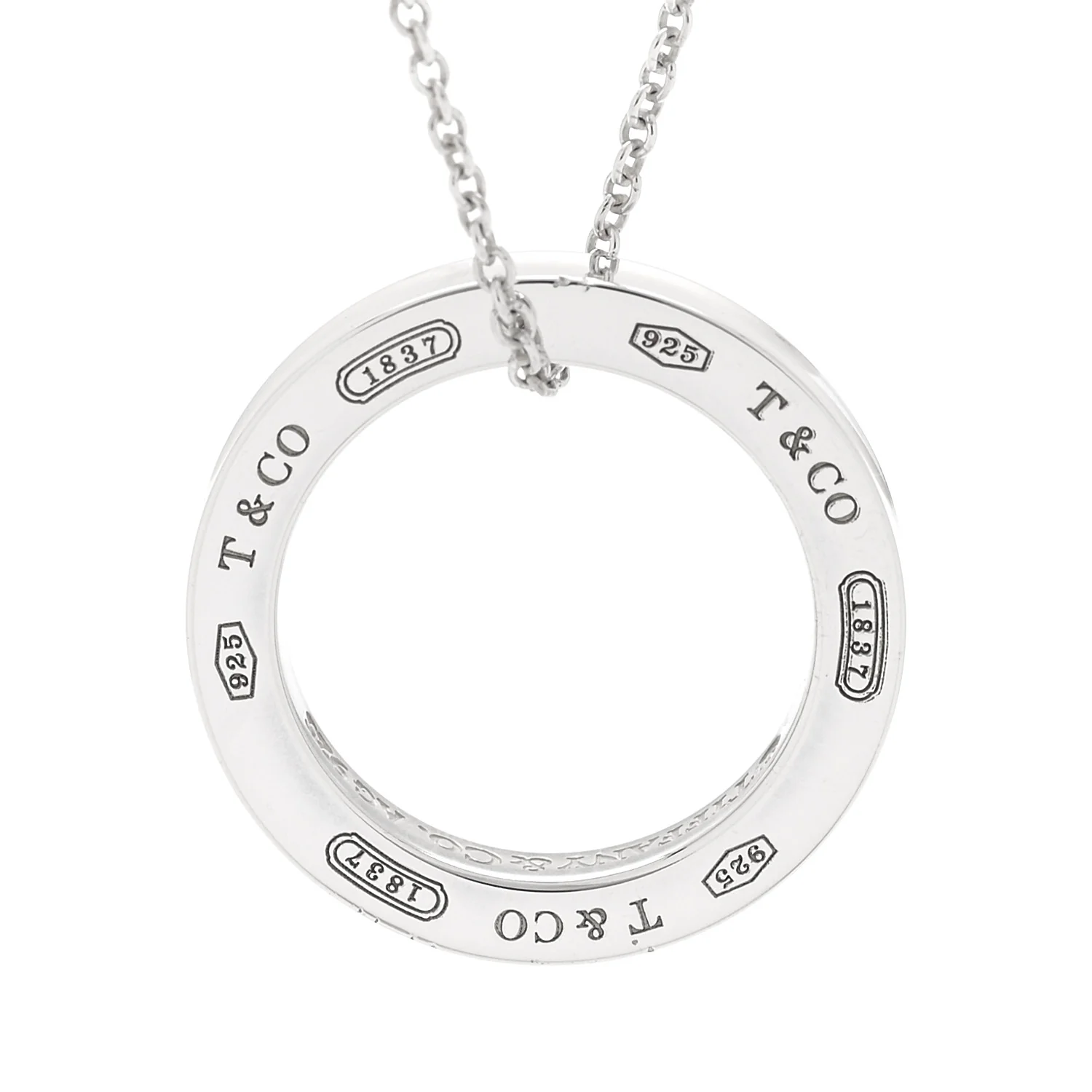 Sterling Silver 1837 Circle Pendant Necklace - Image 4