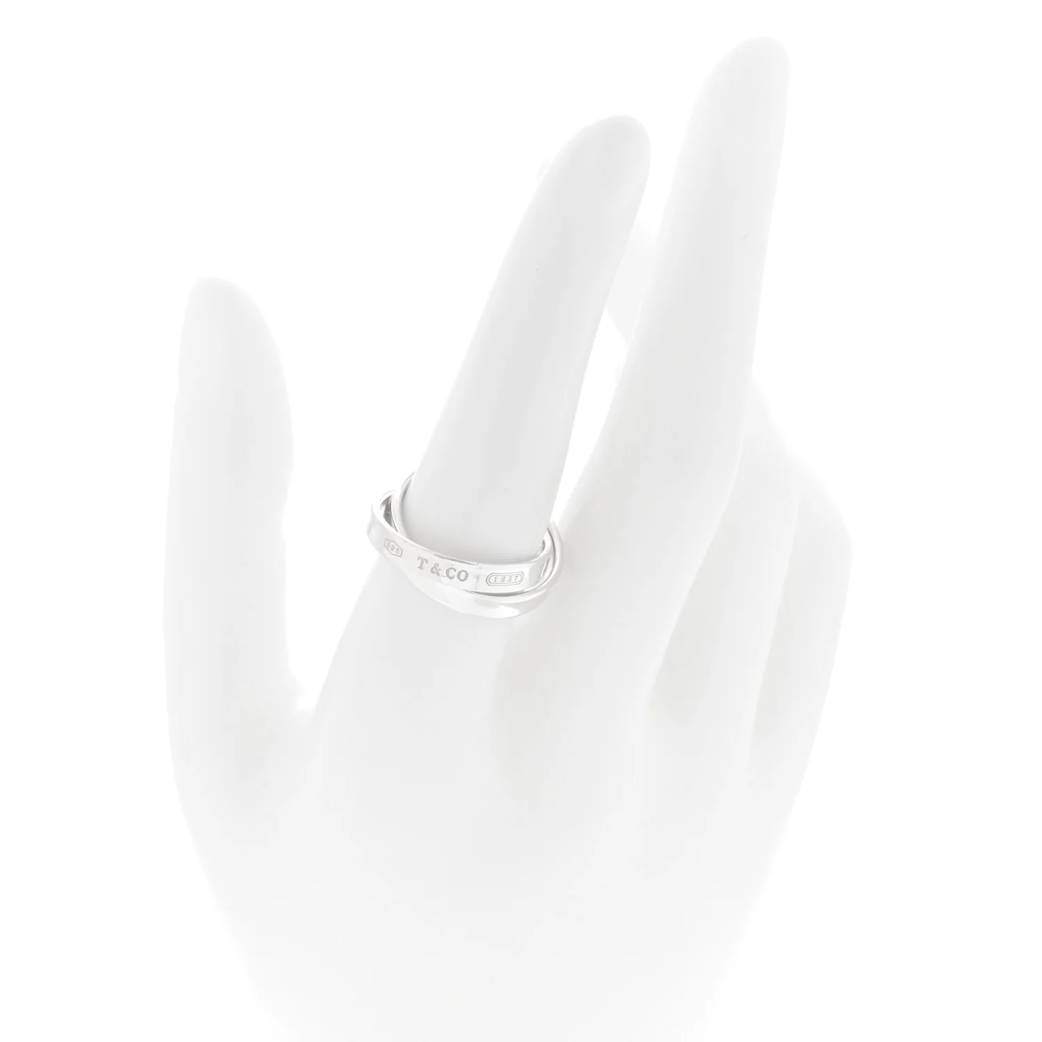 Sterling Silver 1837 Interlocking Circles Ring 54 7 - Image 2