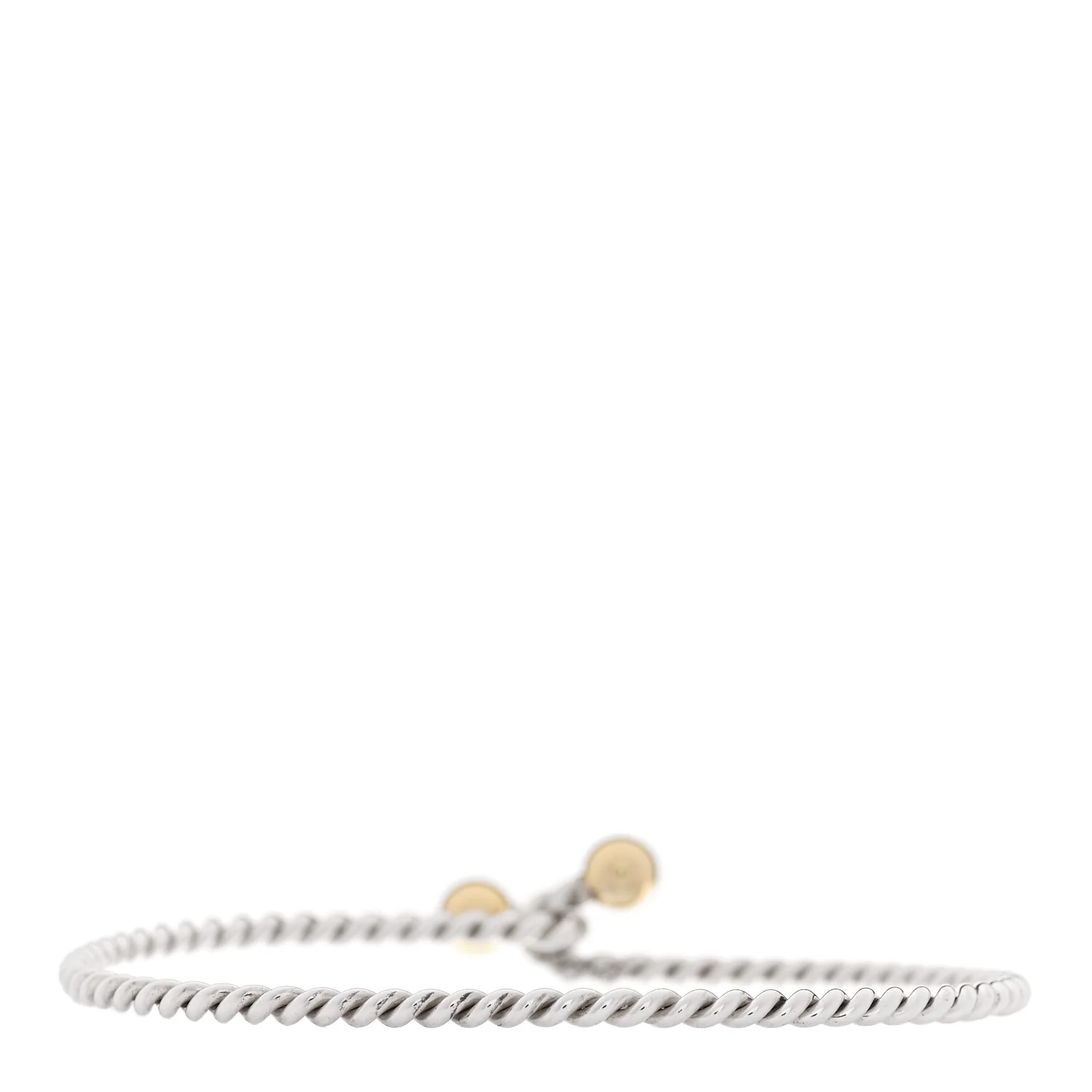 Sterling Silver 18K Yellow Gold Hook Bangle Bracelet - Image 2