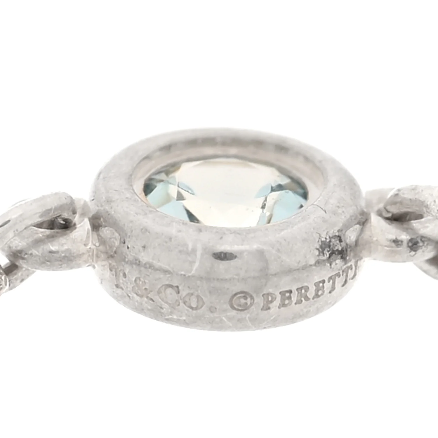 Sterling Silver Aquamarine Elsa Peretti Color by the Yard Ring 51 5.75 - Image 4