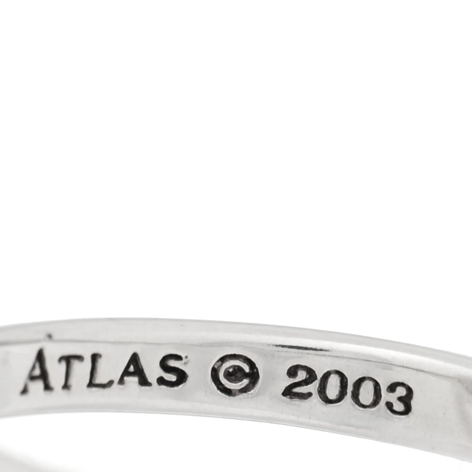 Sterling Silver Atlas Round Medallion Ring 53 6.5 - Image 5