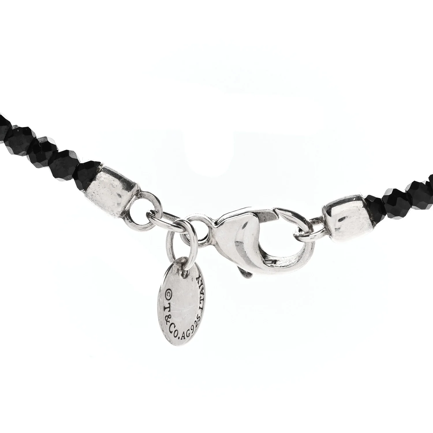 Sterling Silver Black Spinel Ziegfeld Bead Necklace - Image 4