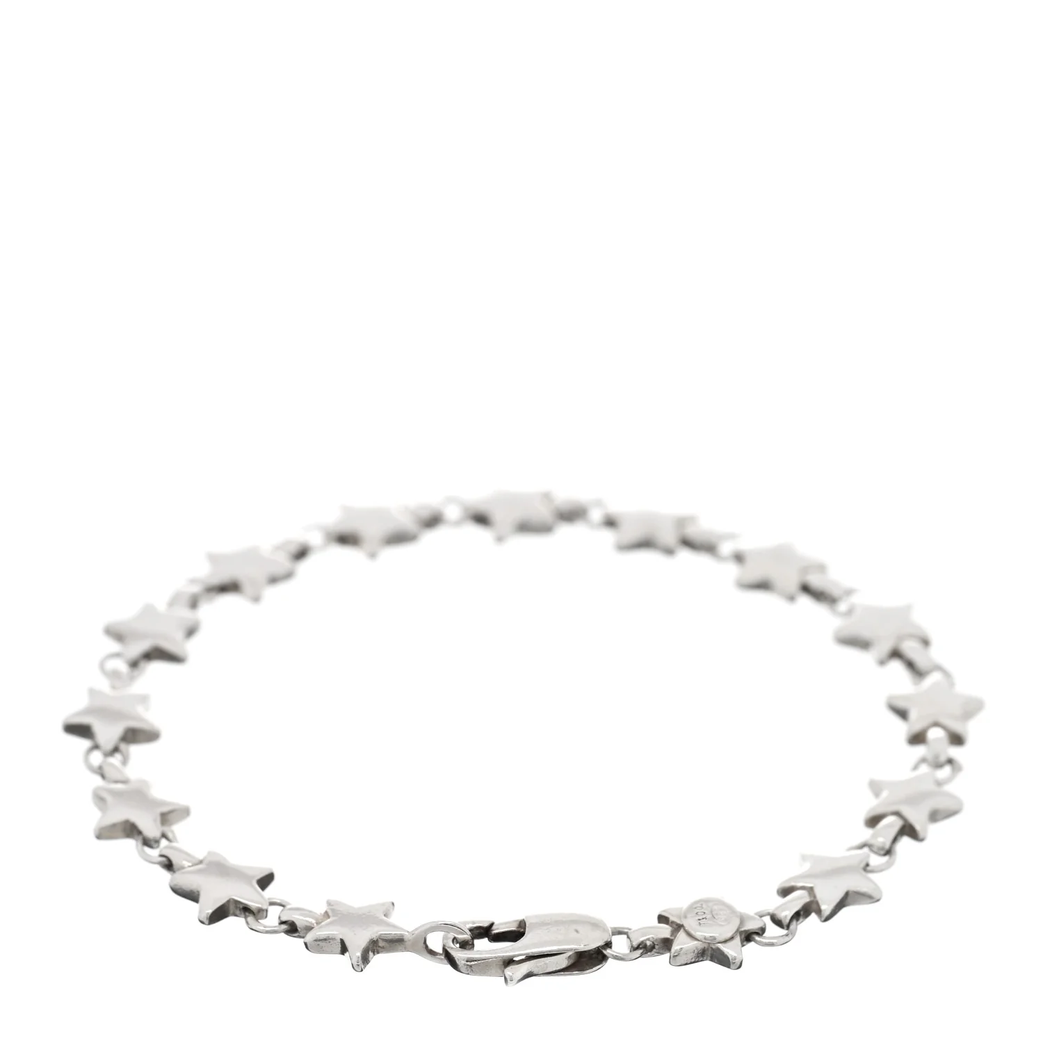 Sterling Silver Chain of Stars Bracelet - Image 2