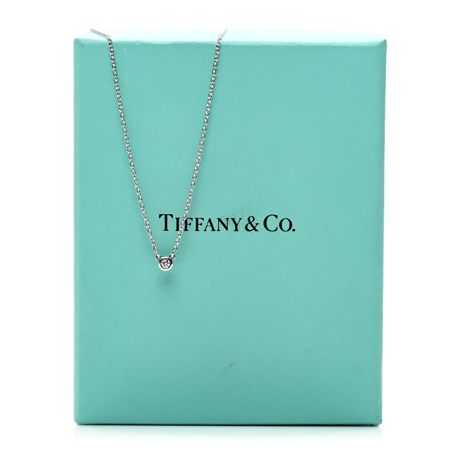 Sterling Silver Diamond .03ct Elsa Peretti Diamonds by the Yard Pendant Necklace - Image 5