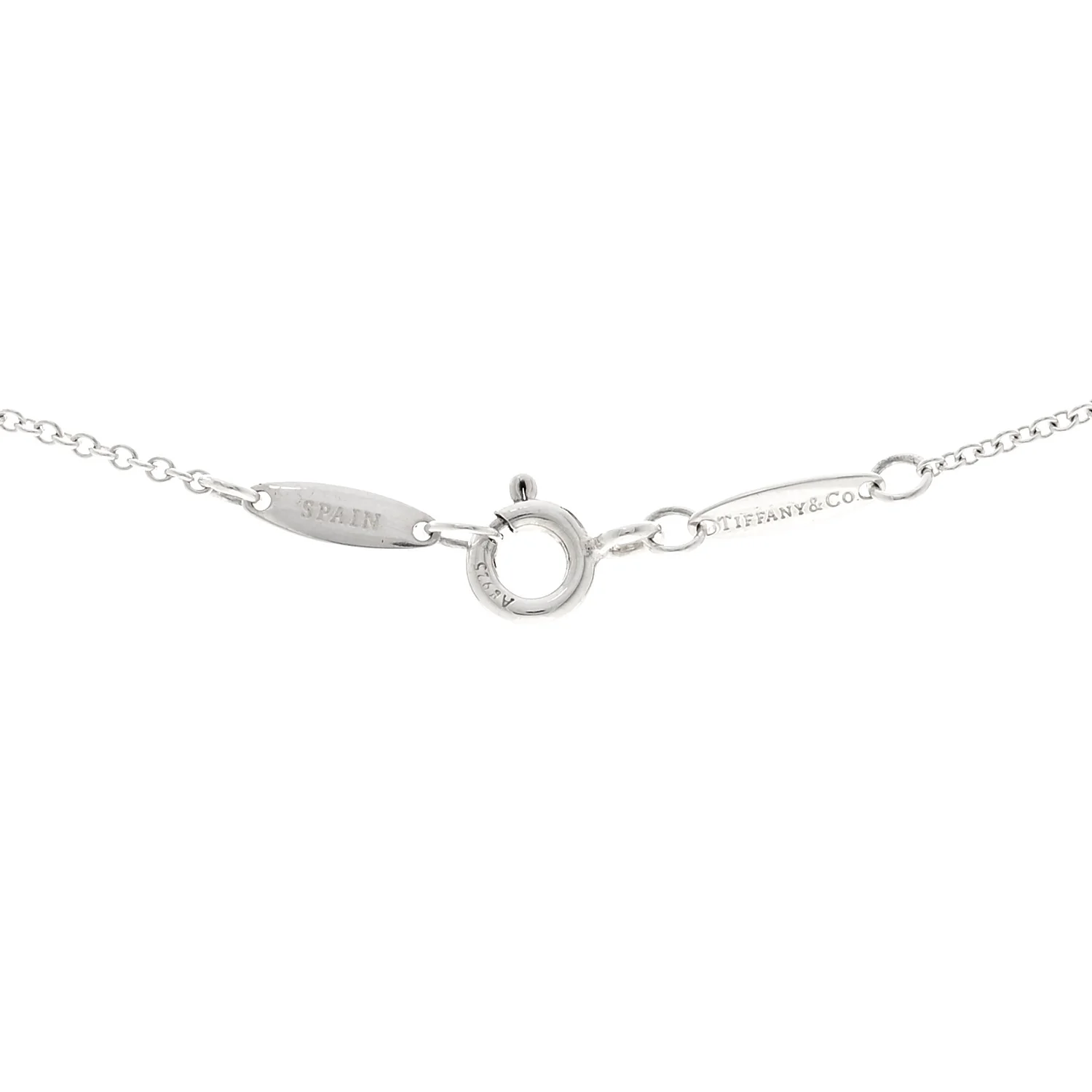 Sterling Silver Diamond .09ctw Elsa Peretti Diamonds by the Yard Three Station Necklace - Image 4