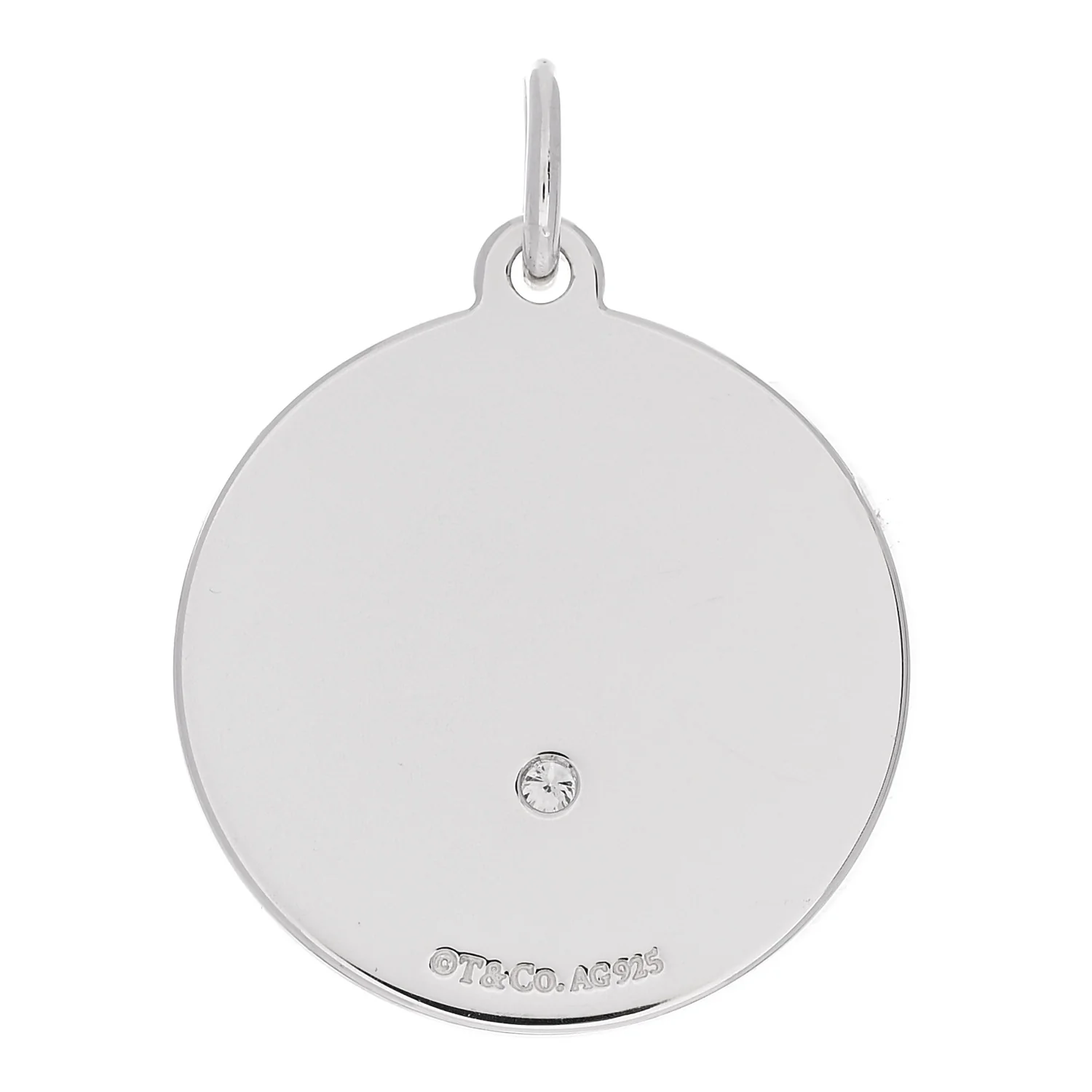 Sterling Silver Diamond Good Fortune Tag Charm - Image 3