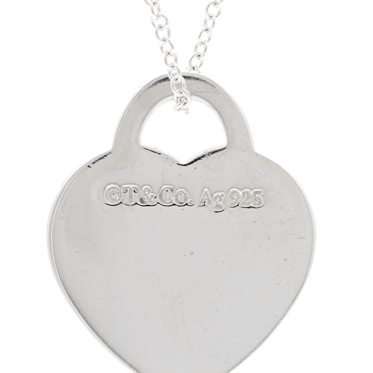 Sterling Silver Diamond Small Return to Tiffany Heart Pendant Necklace - Image 5