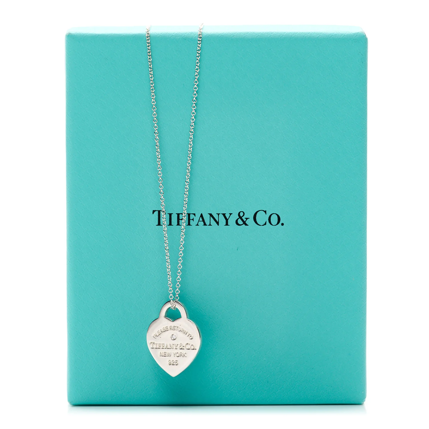 Sterling Silver Diamond Small Return to Tiffany Heart Pendant Necklace - Image 6