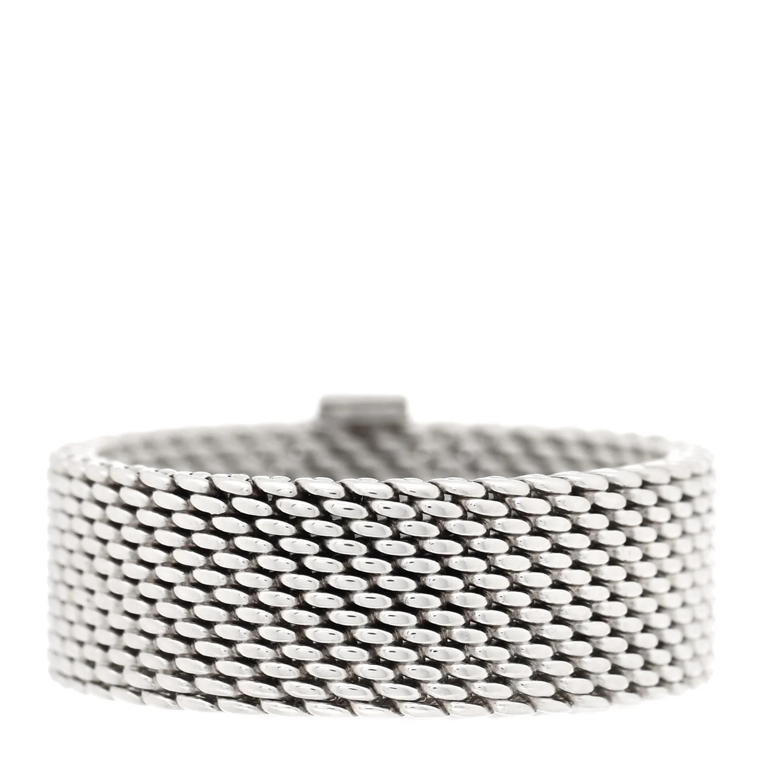 Sterling Silver Diamond Somerset Mesh Ring 49 5 - Image 3