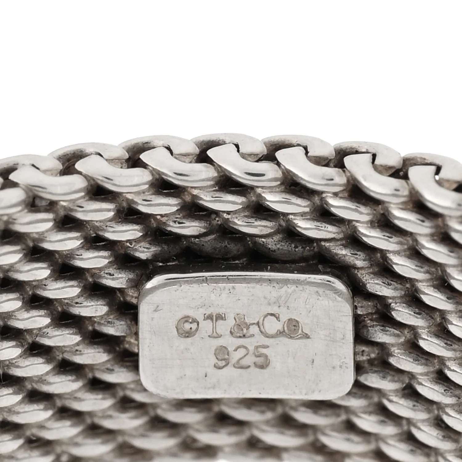 Sterling Silver Diamond Somerset Mesh Ring 49 5 - Image 4