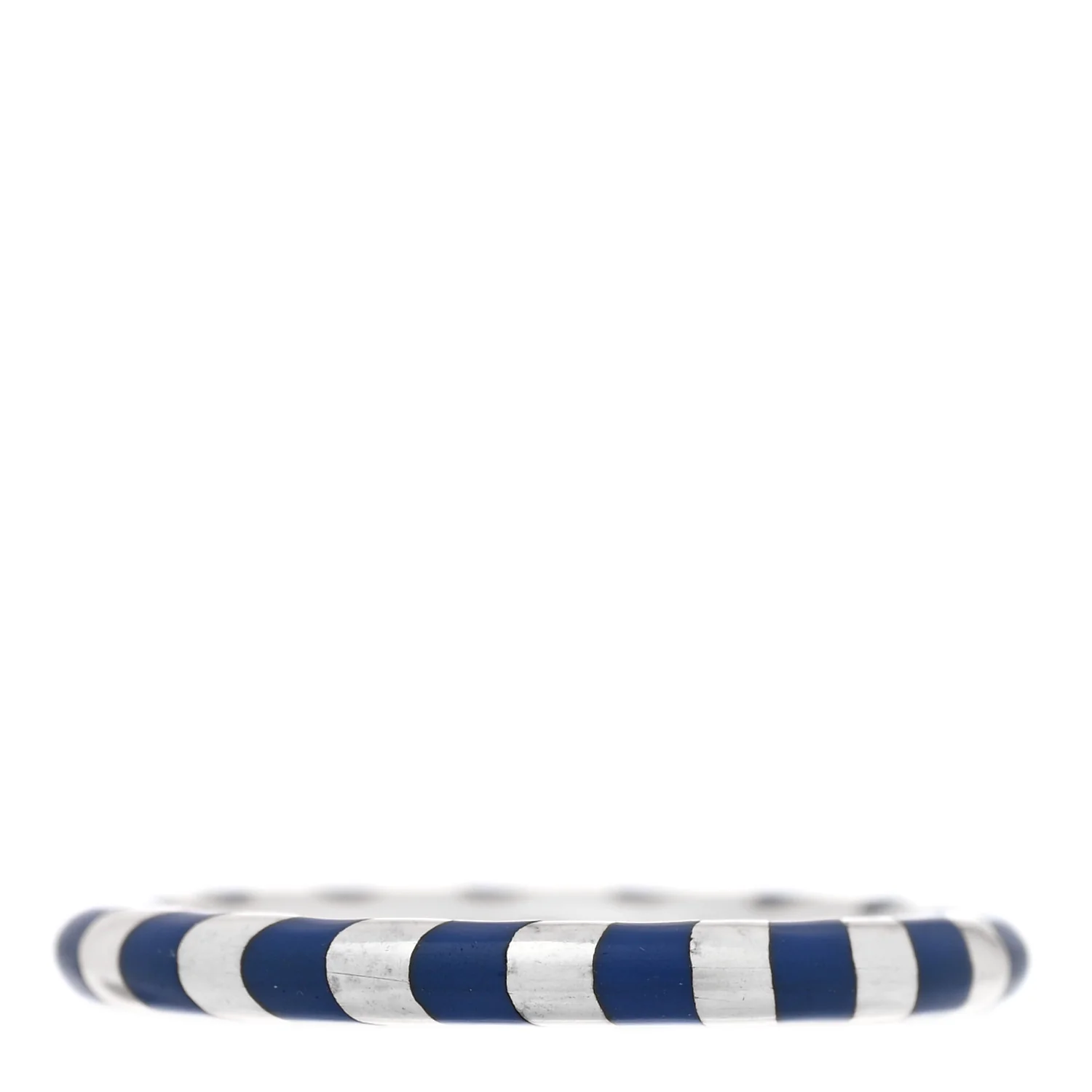 Sterling Silver Enamel Candy Cane Ring 50 5.5 Blue - Image 3