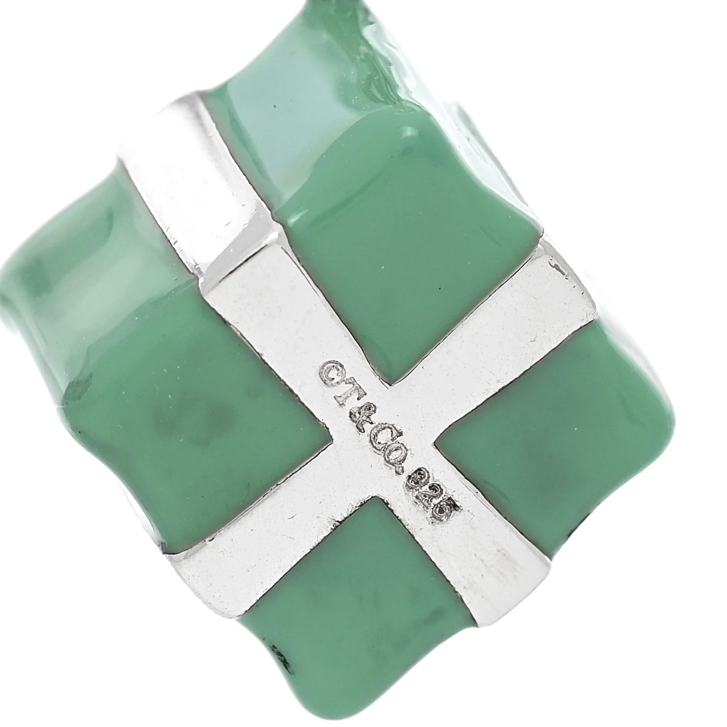 Sterling Silver Enamel Gift Box Charm Blue - Image 4