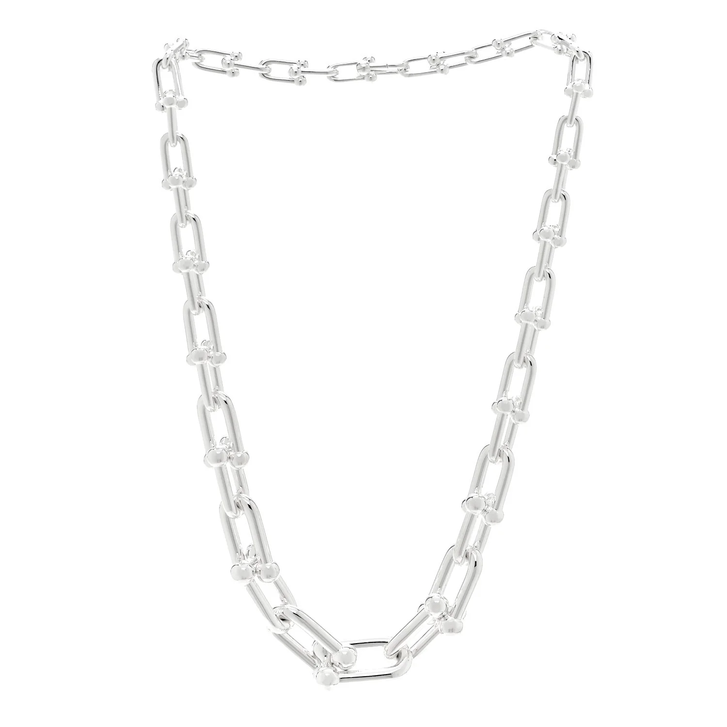 Sterling Silver HardWear Graduated Link Necklace - Image 3