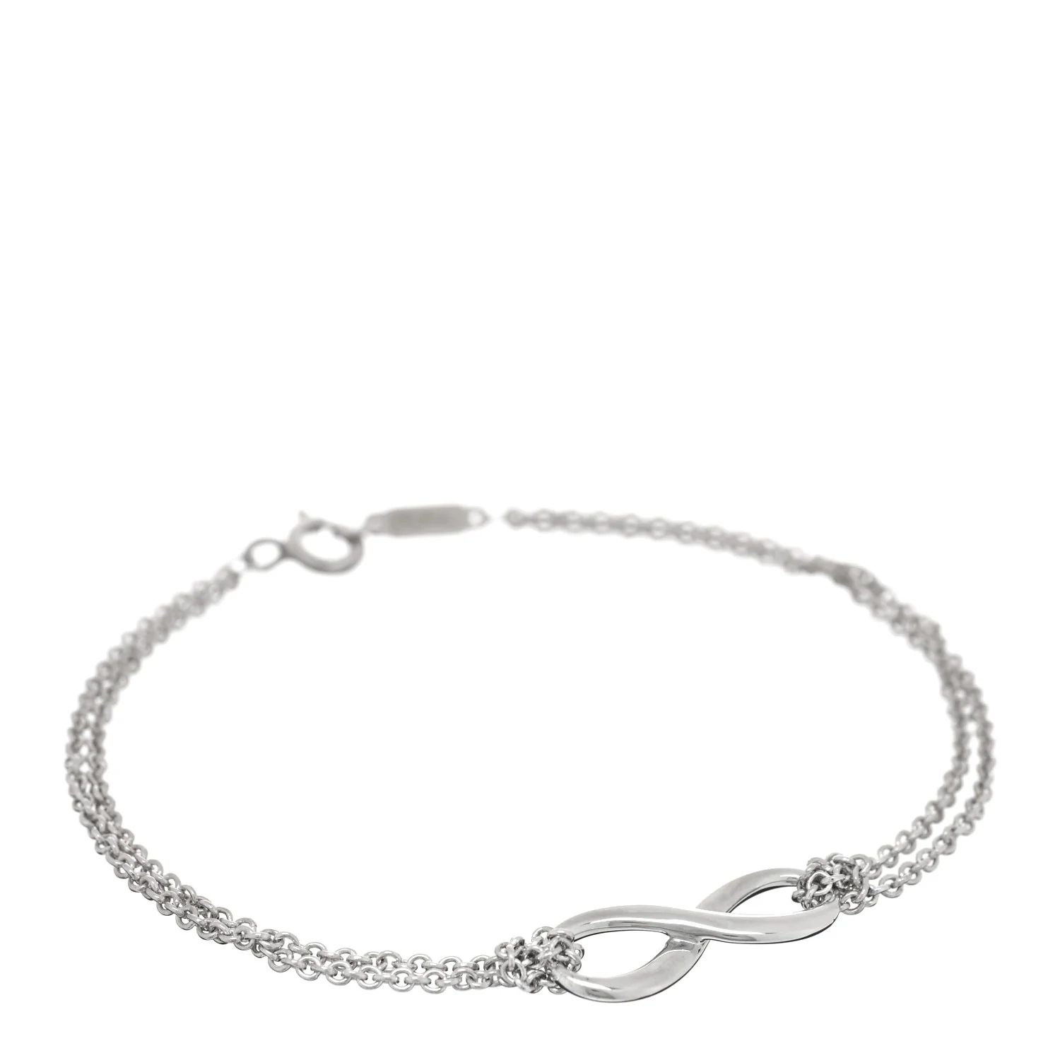 Sterling Silver Infinity Double Chain Bracelet