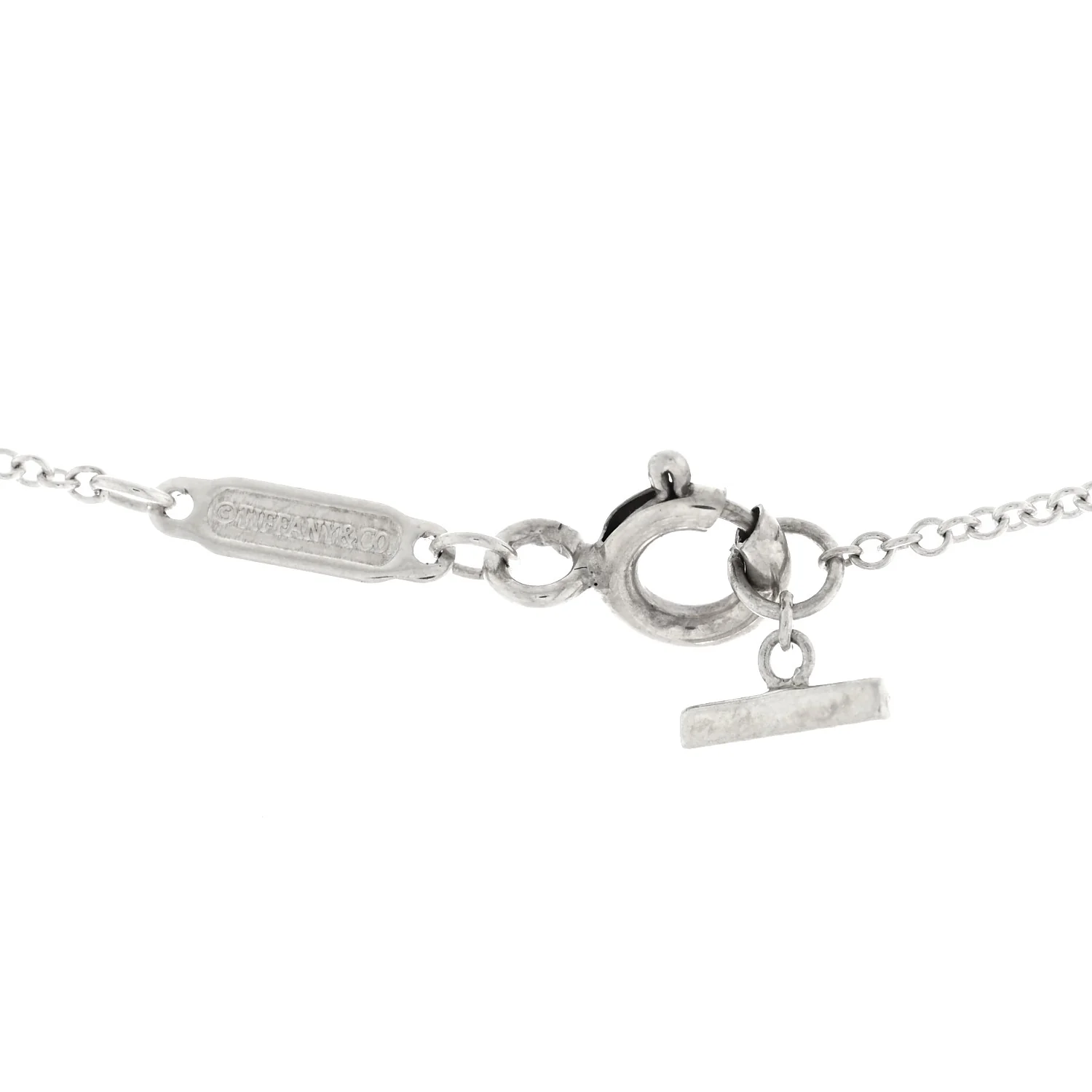 Sterling Silver Large T Smile Pendant Necklace - Image 4