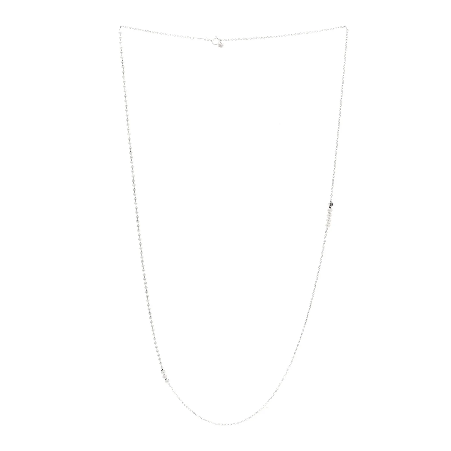 Sterling Silver Mixed Bead Necklace - Image 3