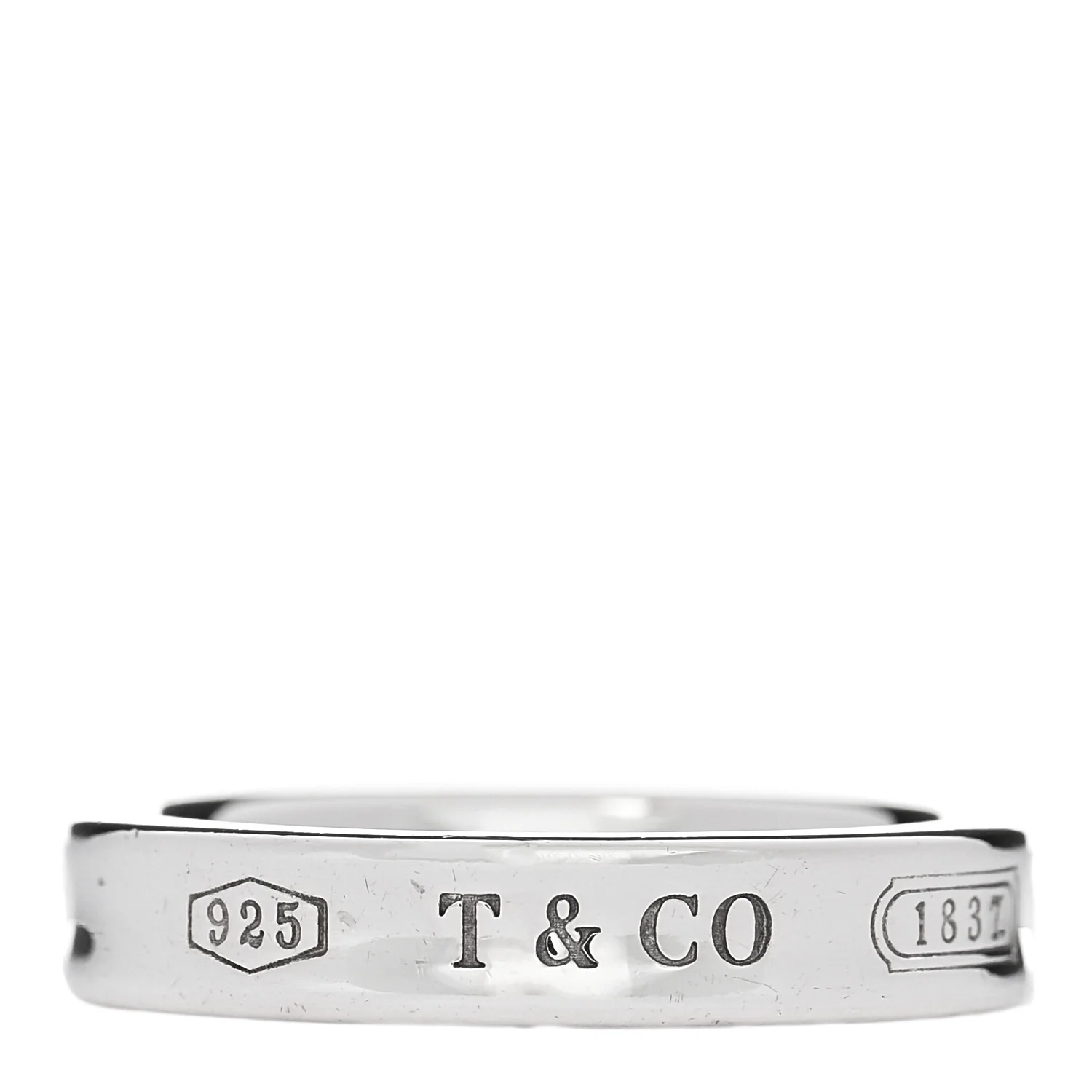 Sterling Silver Narrow 1837 Band Ring 51 5.75