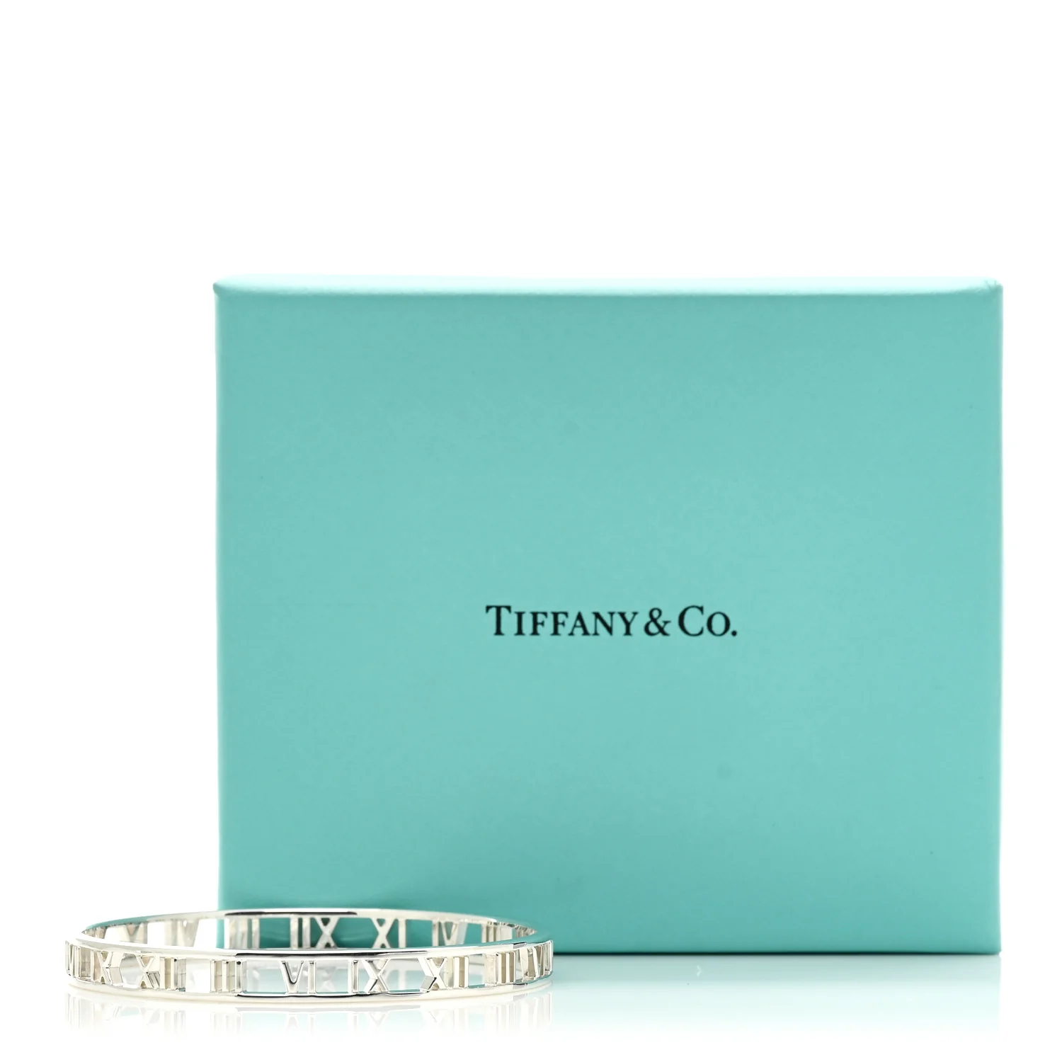 Sterling Silver Narrow Atlas Open Bangle Bracelet - Image 4