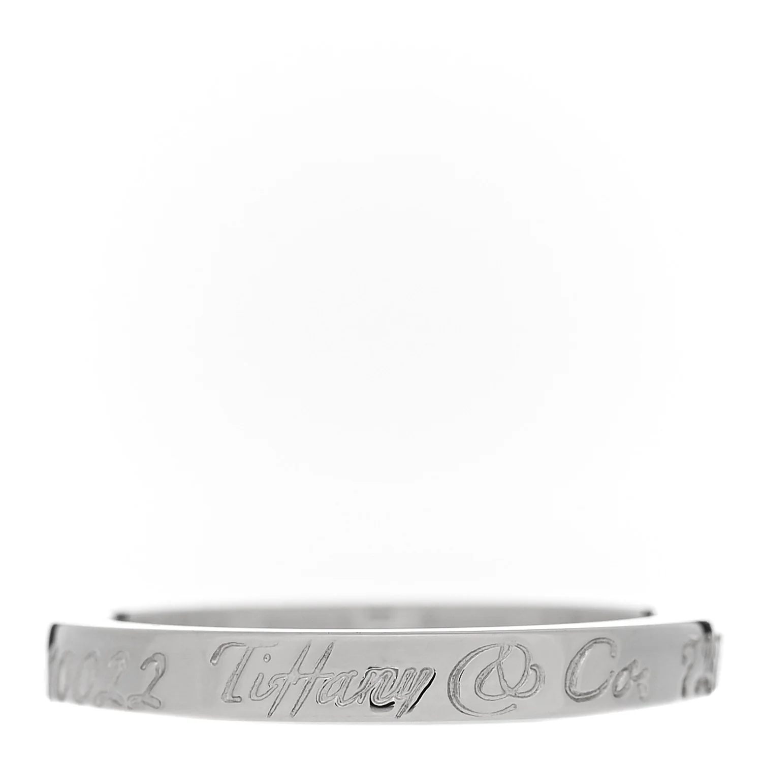Sterling Silver Narrow Notes Ring 54 7