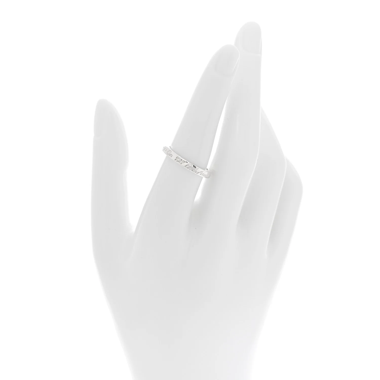 Sterling Silver Narrow Notes Ring 54 7 - Image 2