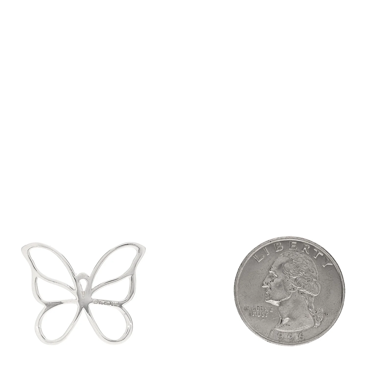 Sterling Silver Open Butterfly Pendant - Image 2