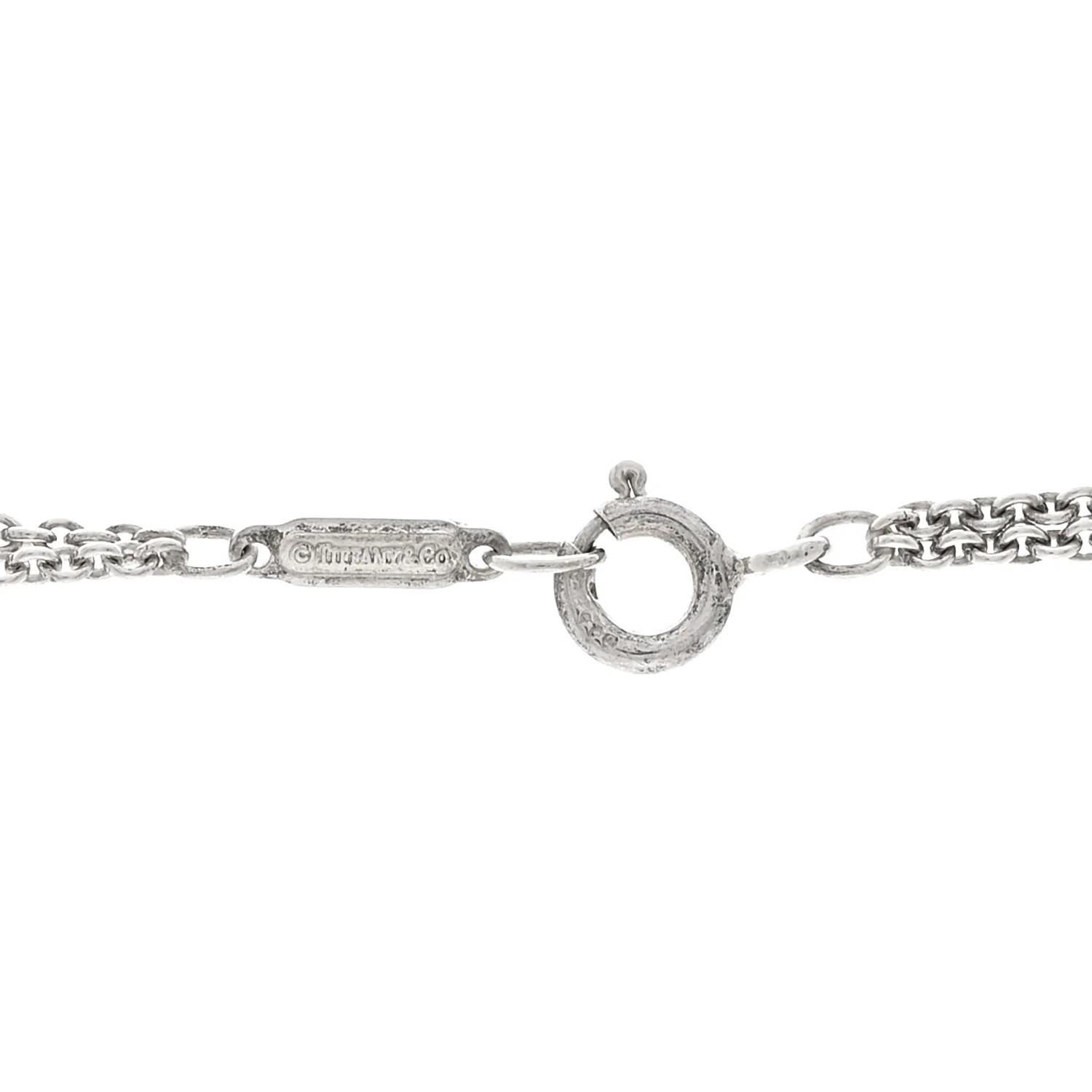 Sterling Silver Paloma Picasso Double Chain X Pendant Necklace - Image 4