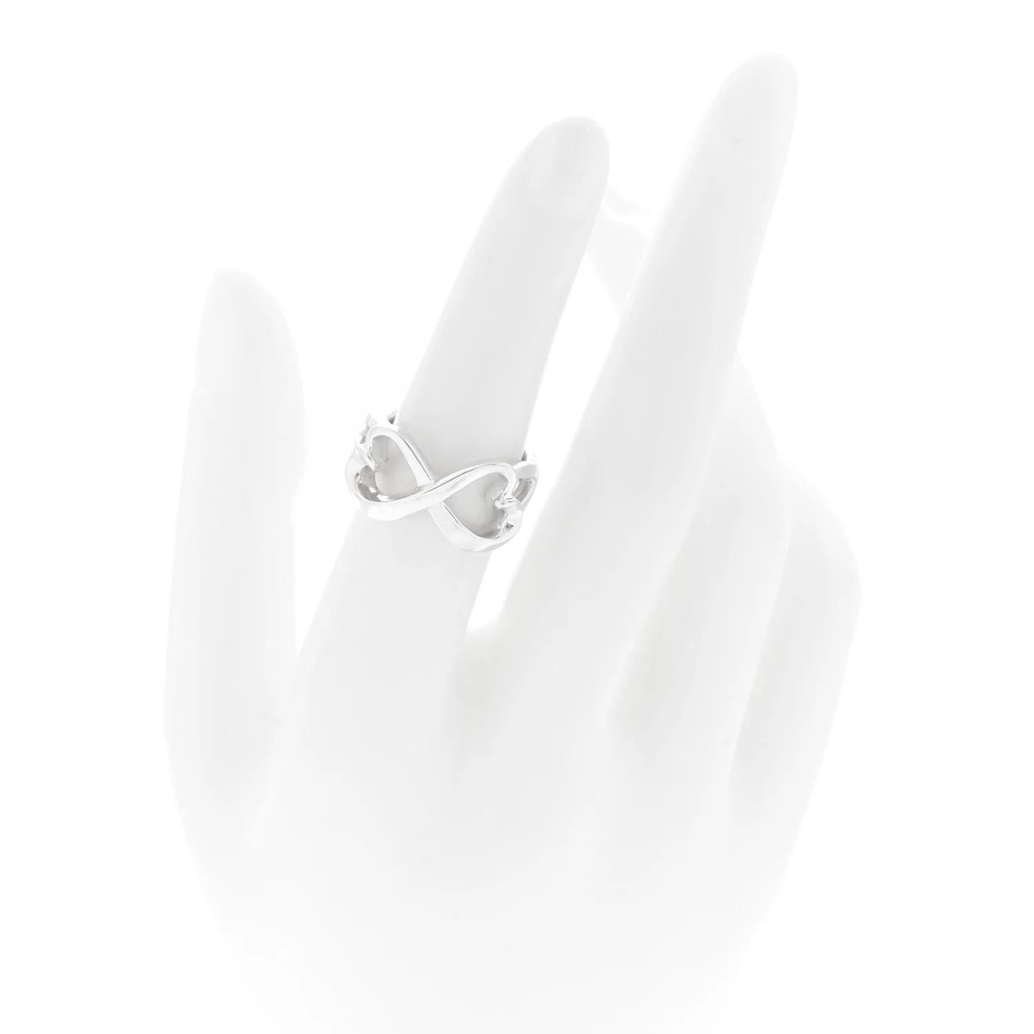 Sterling Silver Paloma Picasso Double Loving Heart Ring 52 6 - Image 2
