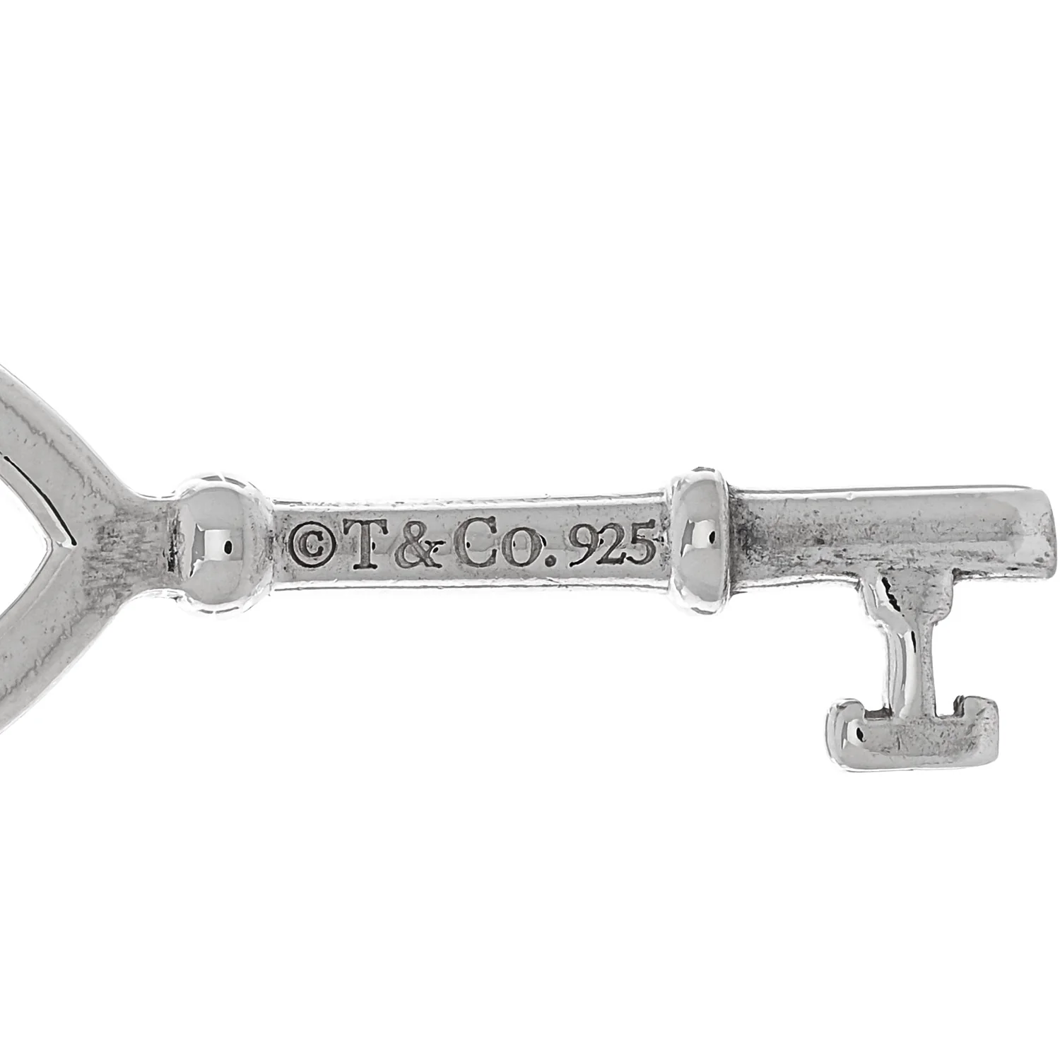 Sterling Silver Small Heart Key Pendant - Image 4