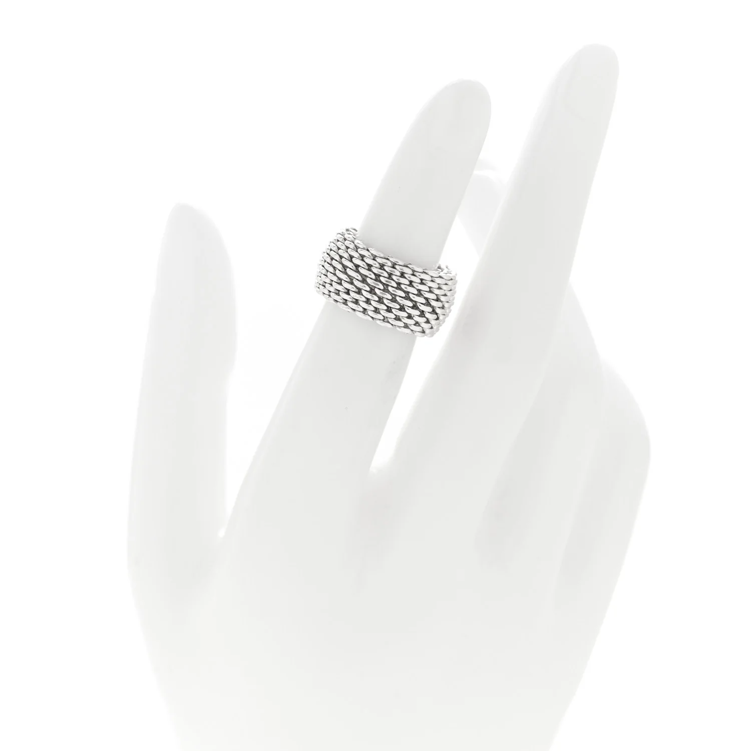 Sterling Silver Somerset Mesh Ring 46 3.75 - Image 2