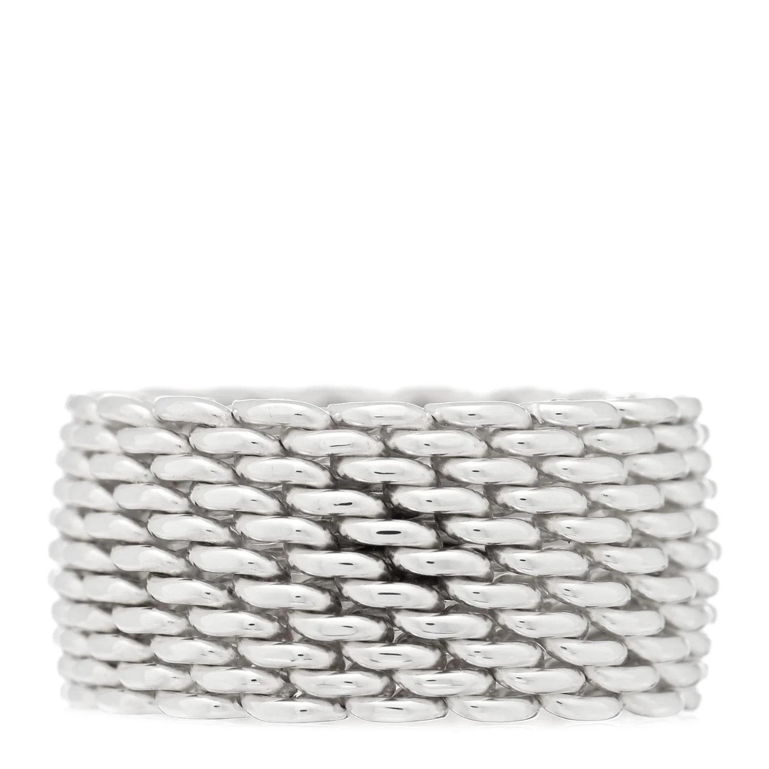 Sterling Silver Somerset Mesh Ring 51 5.75 - Image 3