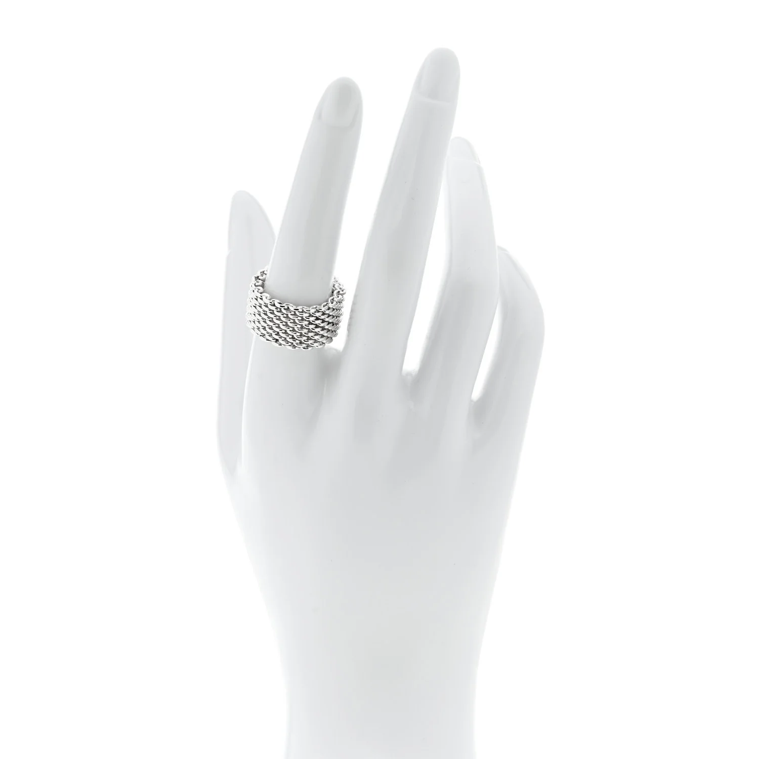 Sterling Silver Somerset Mesh Ring 54 7 - Image 2