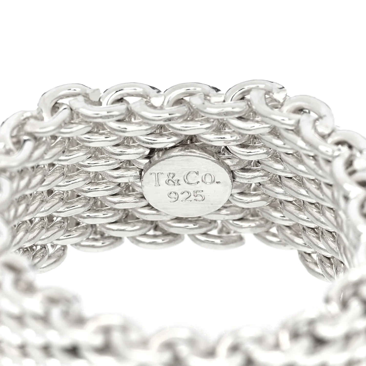 Sterling Silver Somerset Mesh Ring 54 7 - Image 4