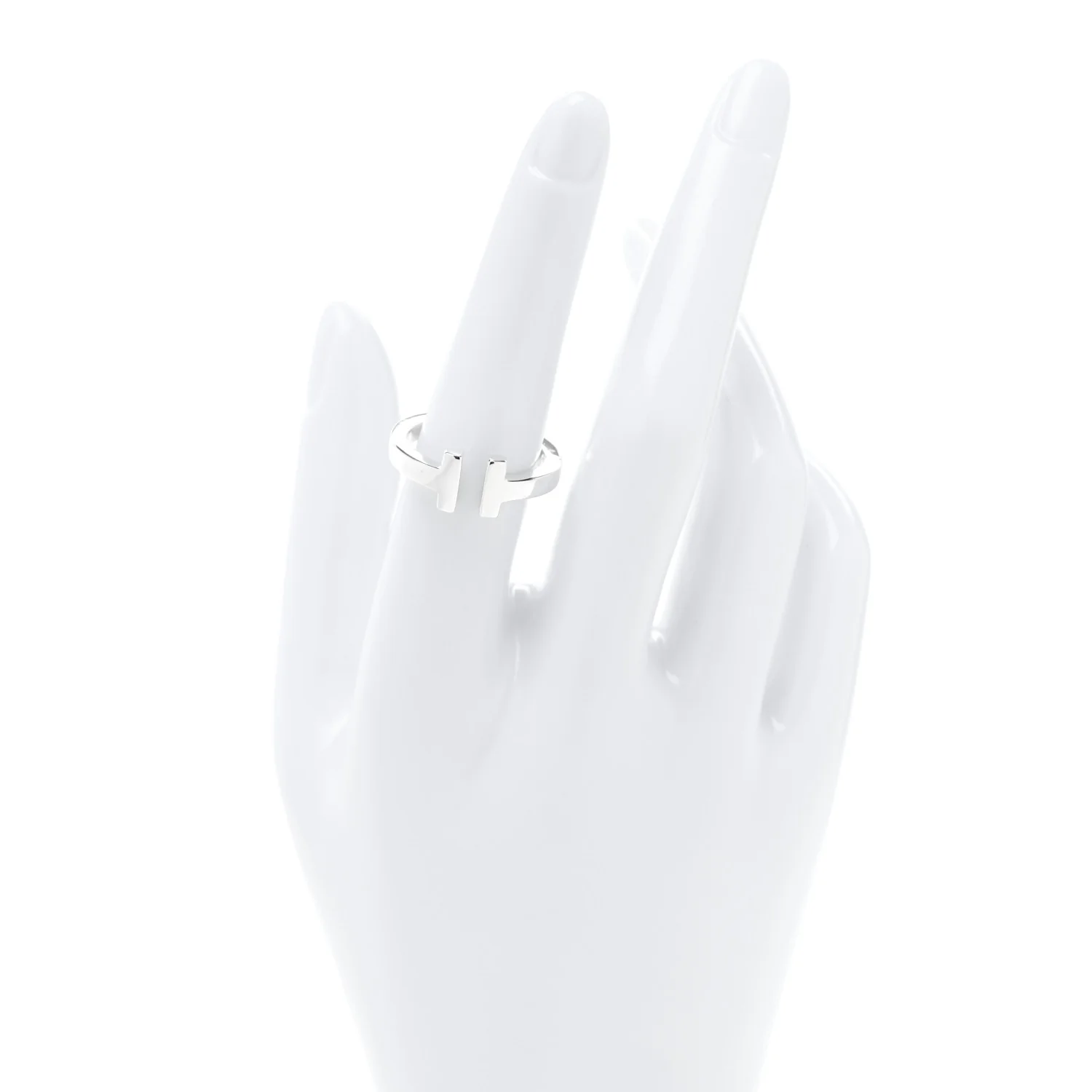 Sterling Silver T Square Ring 54 7 - Image 2