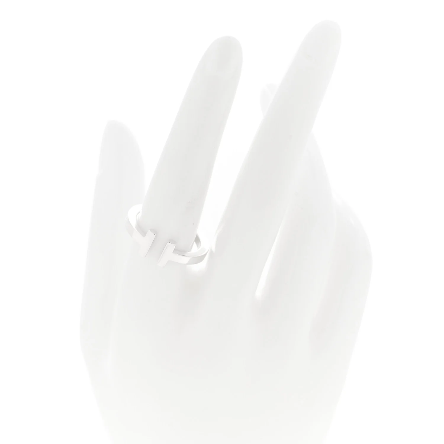 Sterling Silver T Square Ring 57 8 - Image 2