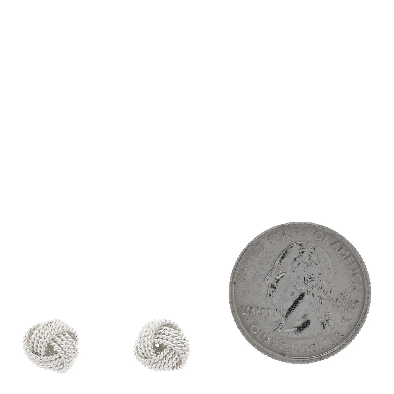 Sterling Silver Twist Knot Earrings - Image 2