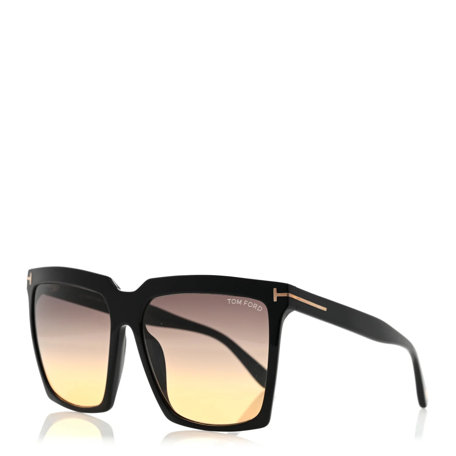 Acetate Sabrina Square Sunglasses TF764 Black