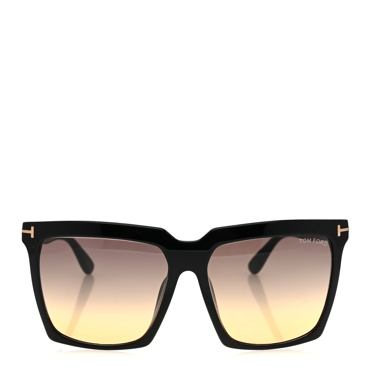 Acetate Sabrina Square Sunglasses TF764 Black - Image 2