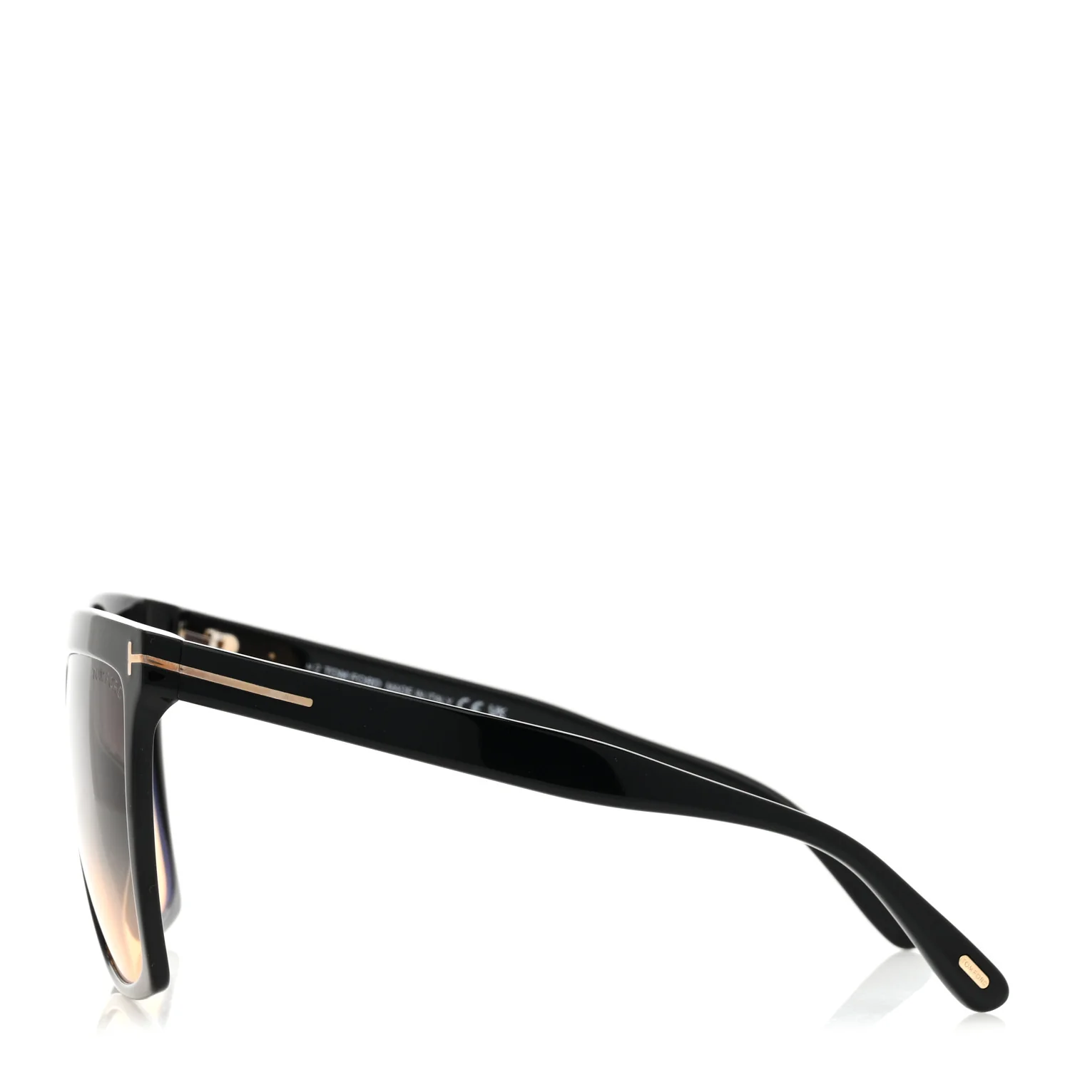 Acetate Sabrina Square Sunglasses TF764 Black - Image 3