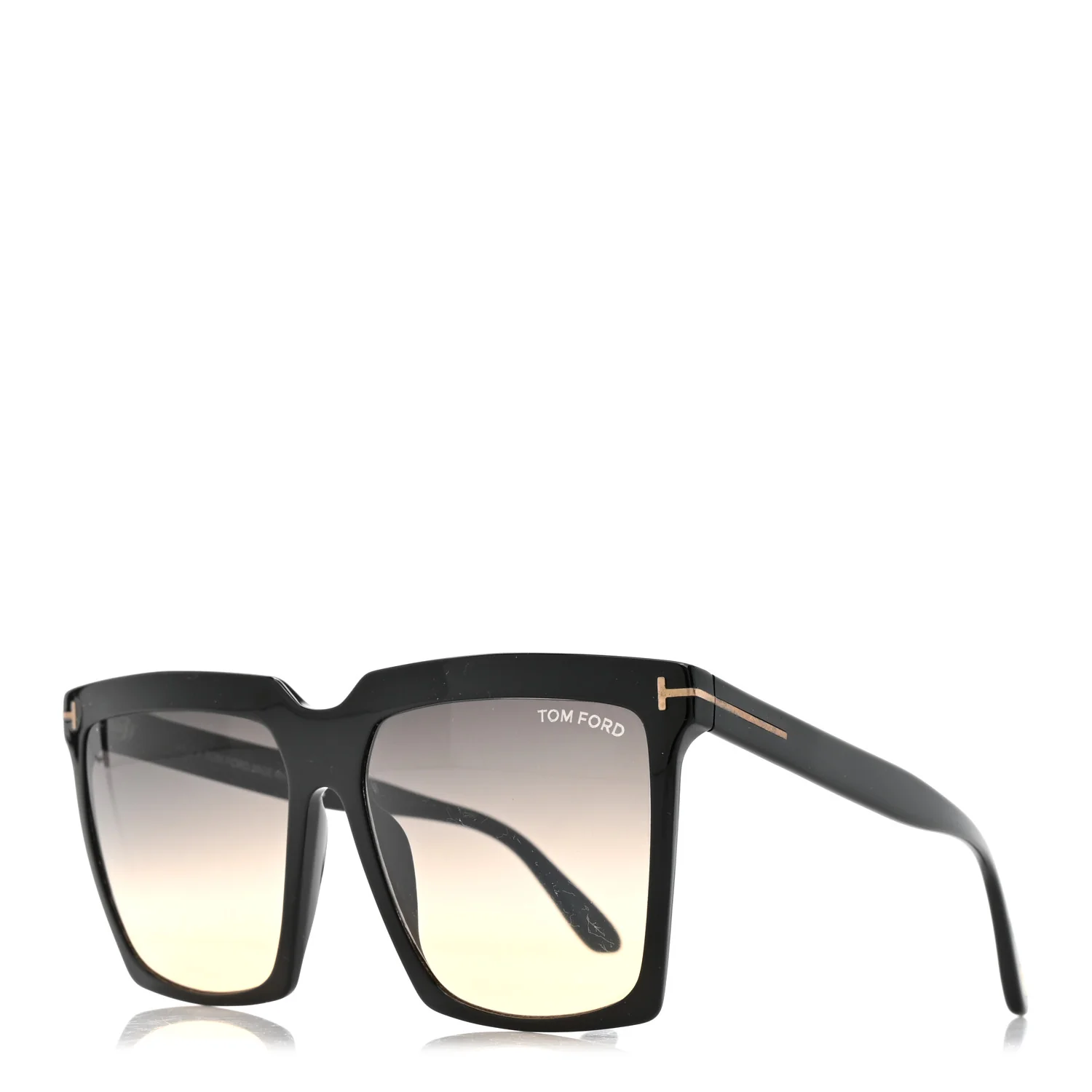 Acetate Sabrina Square Sunglasses TF764 Black - Image 2