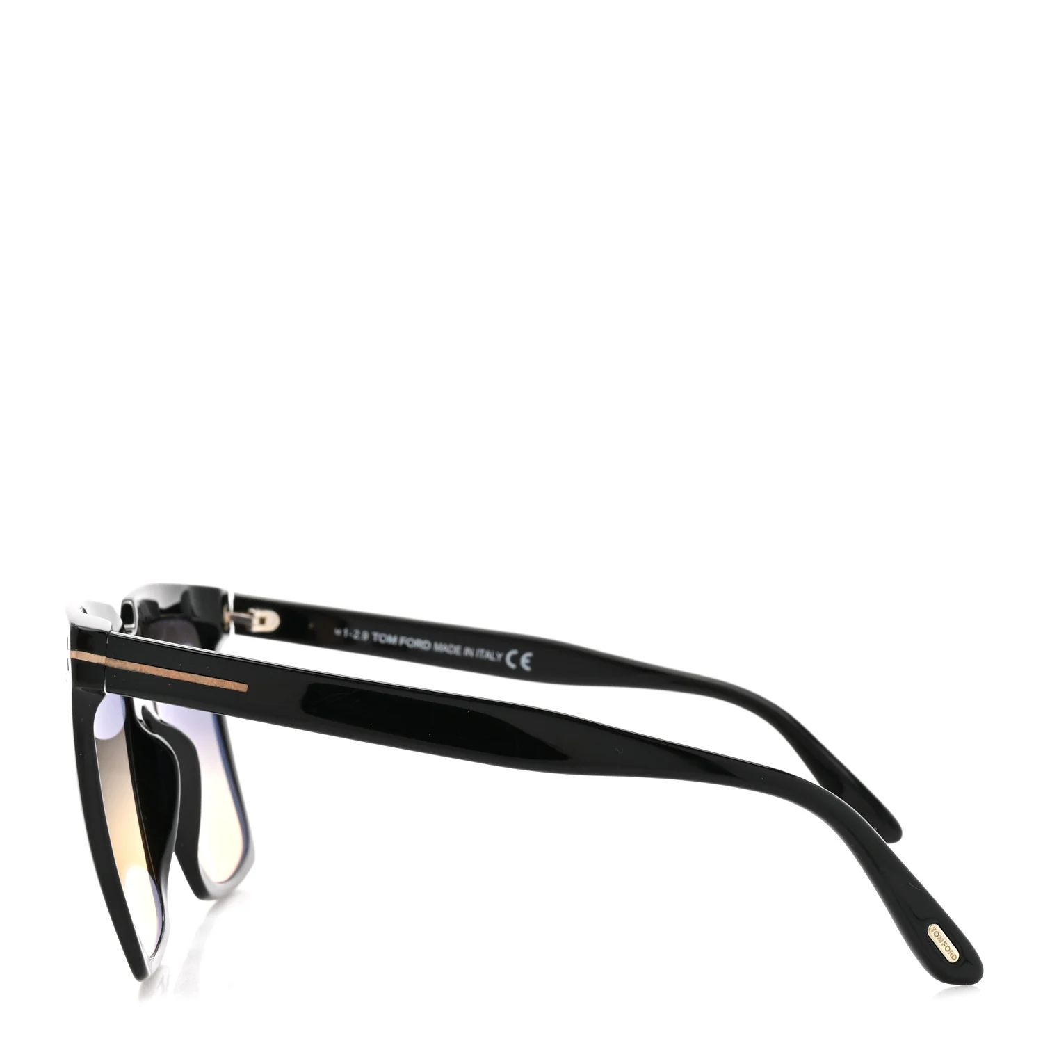 Acetate Sabrina Square Sunglasses TF764 Black - Image 5