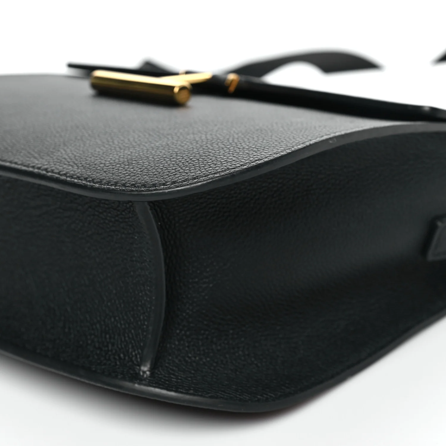 Calfskin Medium T Clasp Tara Crossbody Bag Black - Image 10