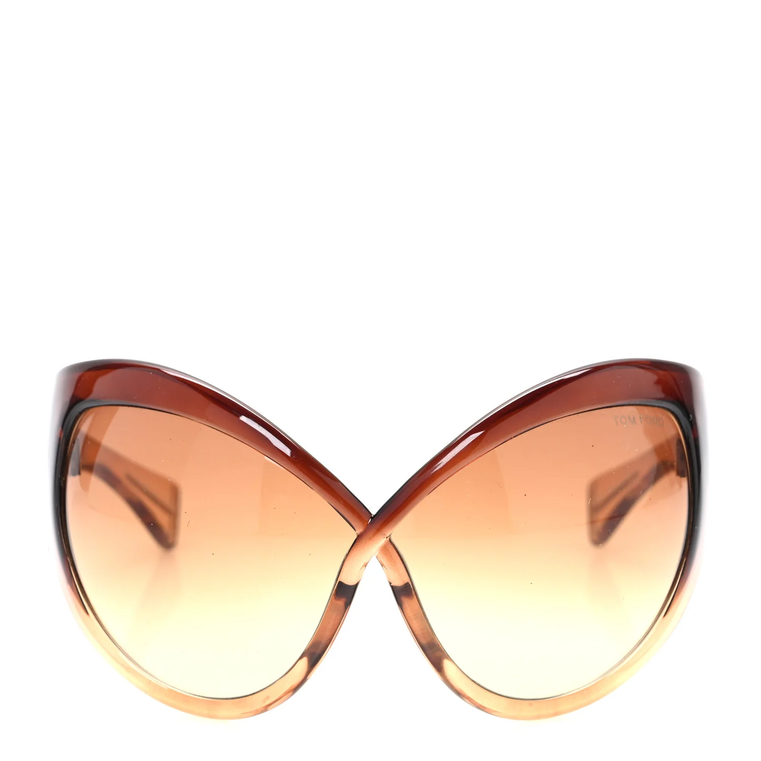 Daphne Oversized Sunglasses FT0219 Gold Translucent - Image 2