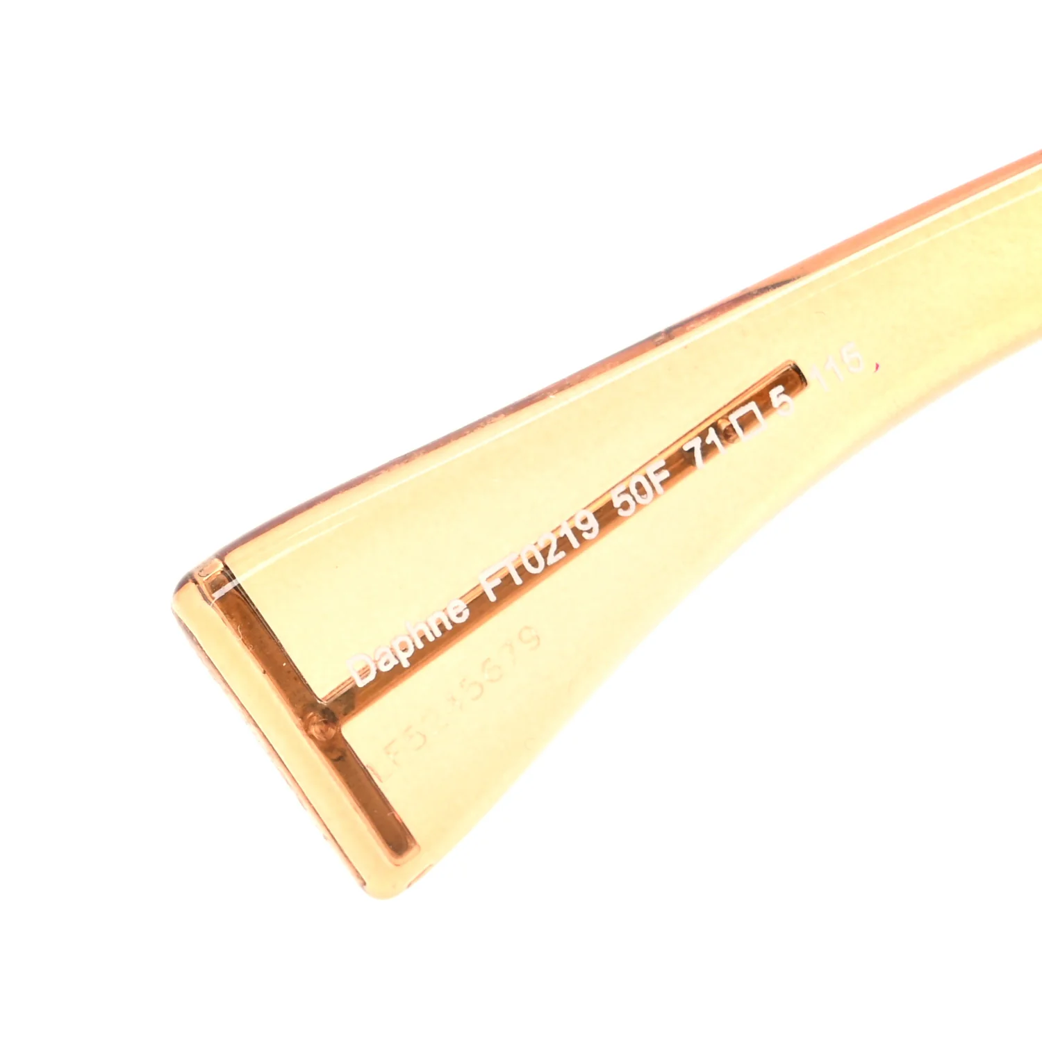 Daphne Oversized Sunglasses FT0219 Gold Translucent - Image 6