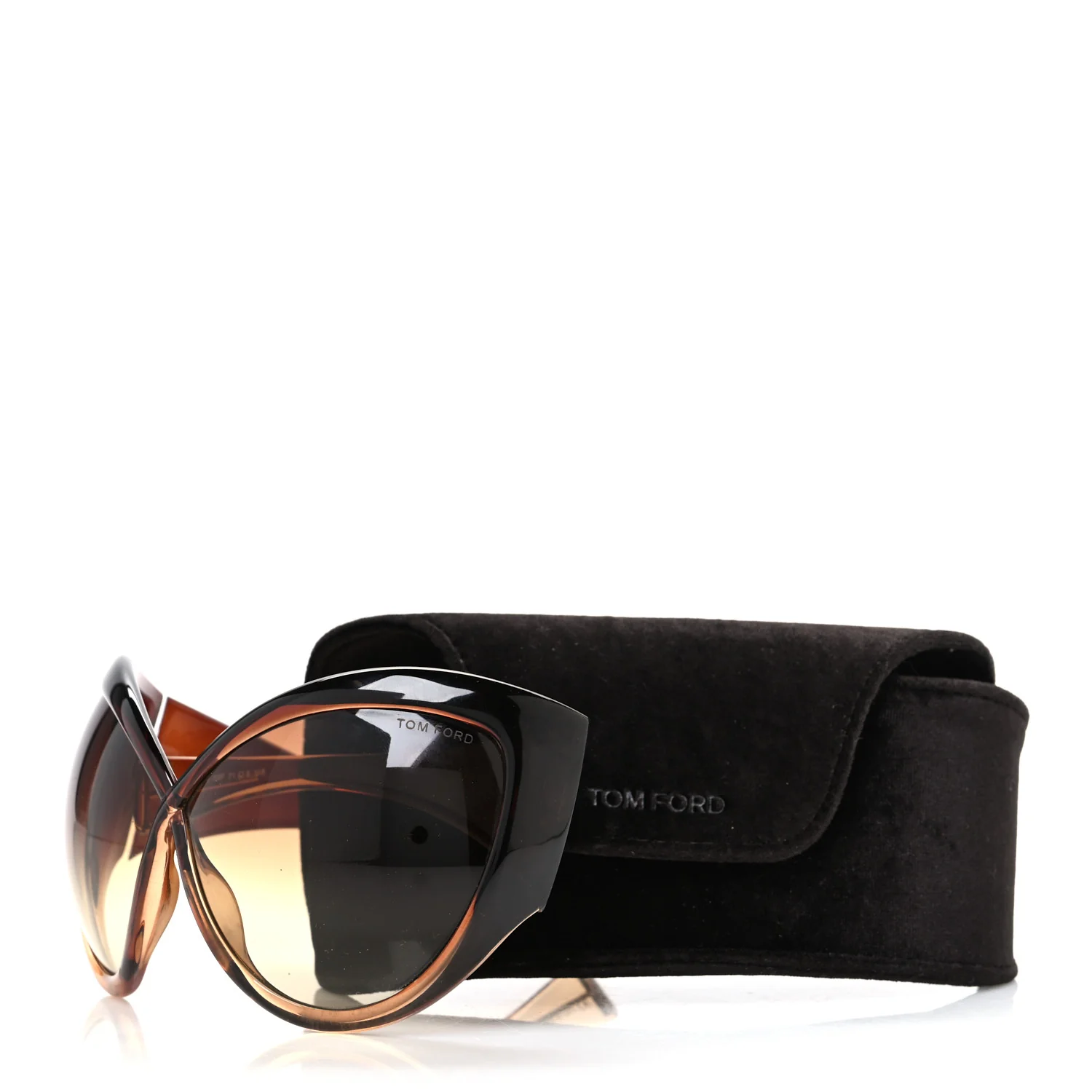 Daphne Oversized Sunglasses FT0219 Gold Translucent - Image 8